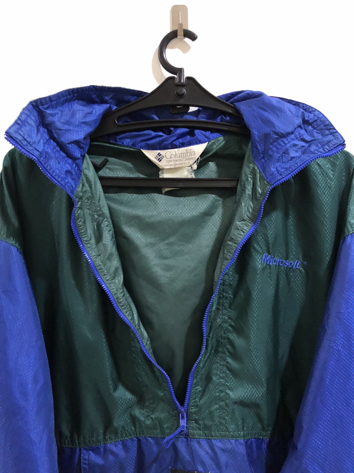 Columbia Vintage Columbia anorak packable windbreaker blue jacket Size US L / EU 52-54 / 3 - 5 Thumbnail