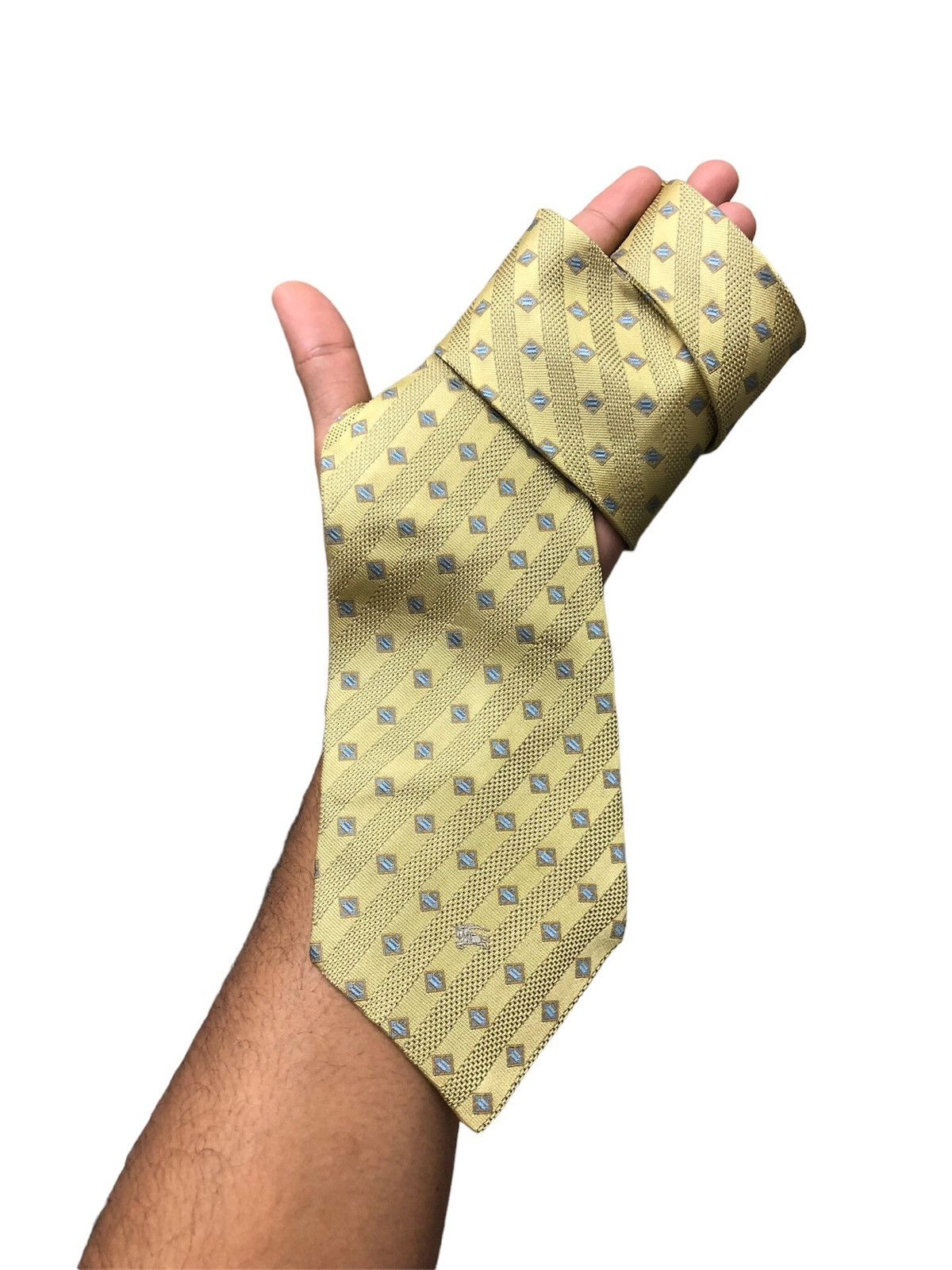 image of Vintage Burberry London Gold Silk Ties, Men's