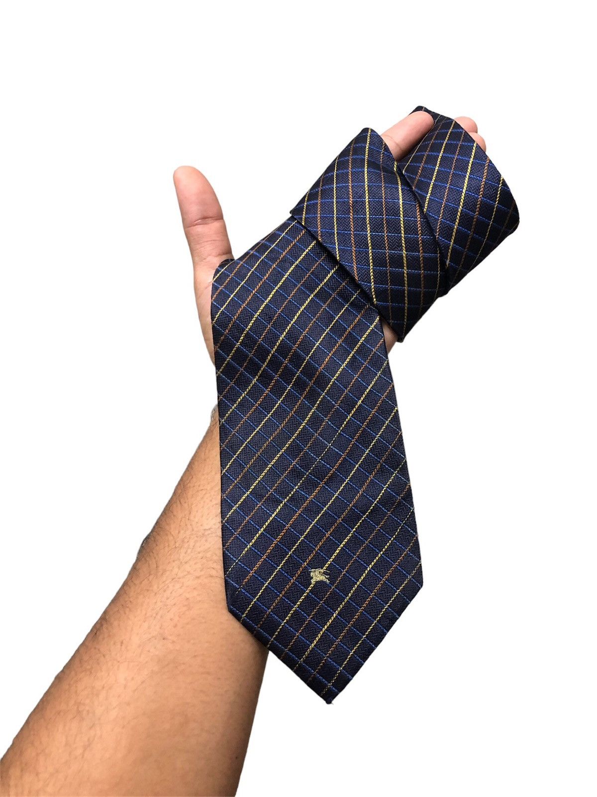 Burberry × Vintage Vintage Burberry London Strip Blue Silk Ties Size ONE SIZE - 1 Thumbnail