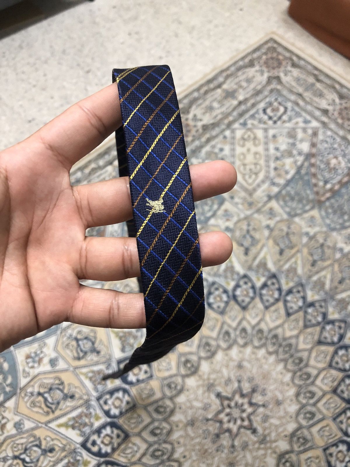 Burberry × Vintage Vintage Burberry London Strip Blue Silk Ties Size ONE SIZE - 10 Thumbnail