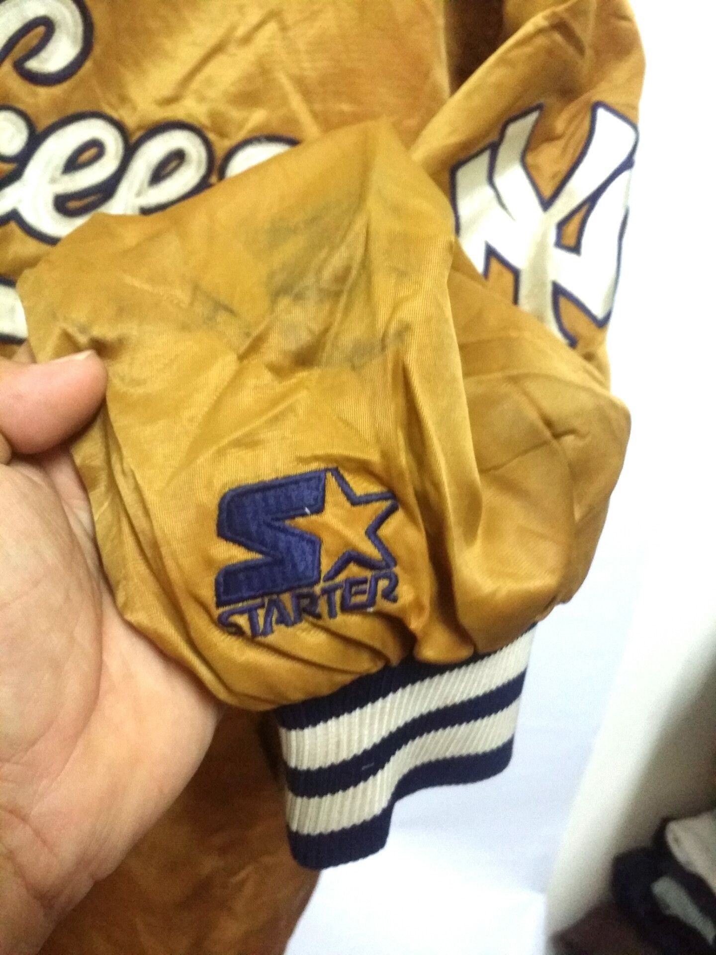 Vintage (A7) YANKESS - baseball jacket by STARTER made in Korea Size US XL / EU 56 / 4 - 8 Thumbnail