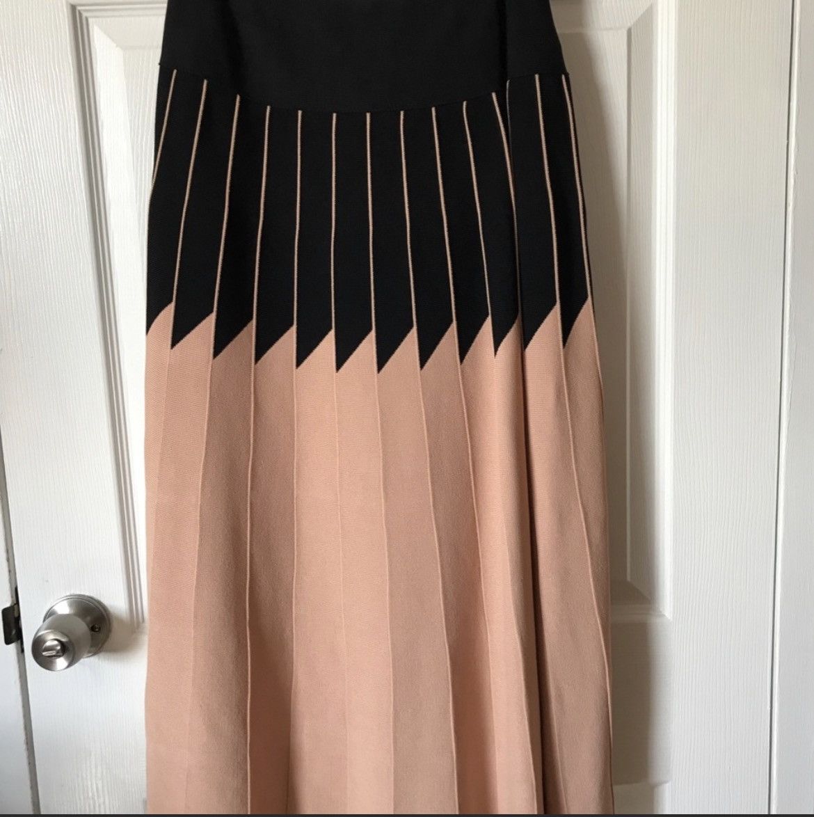 Gorgeous Sonia Rykiel Bicolor Long Pleated Skirt.