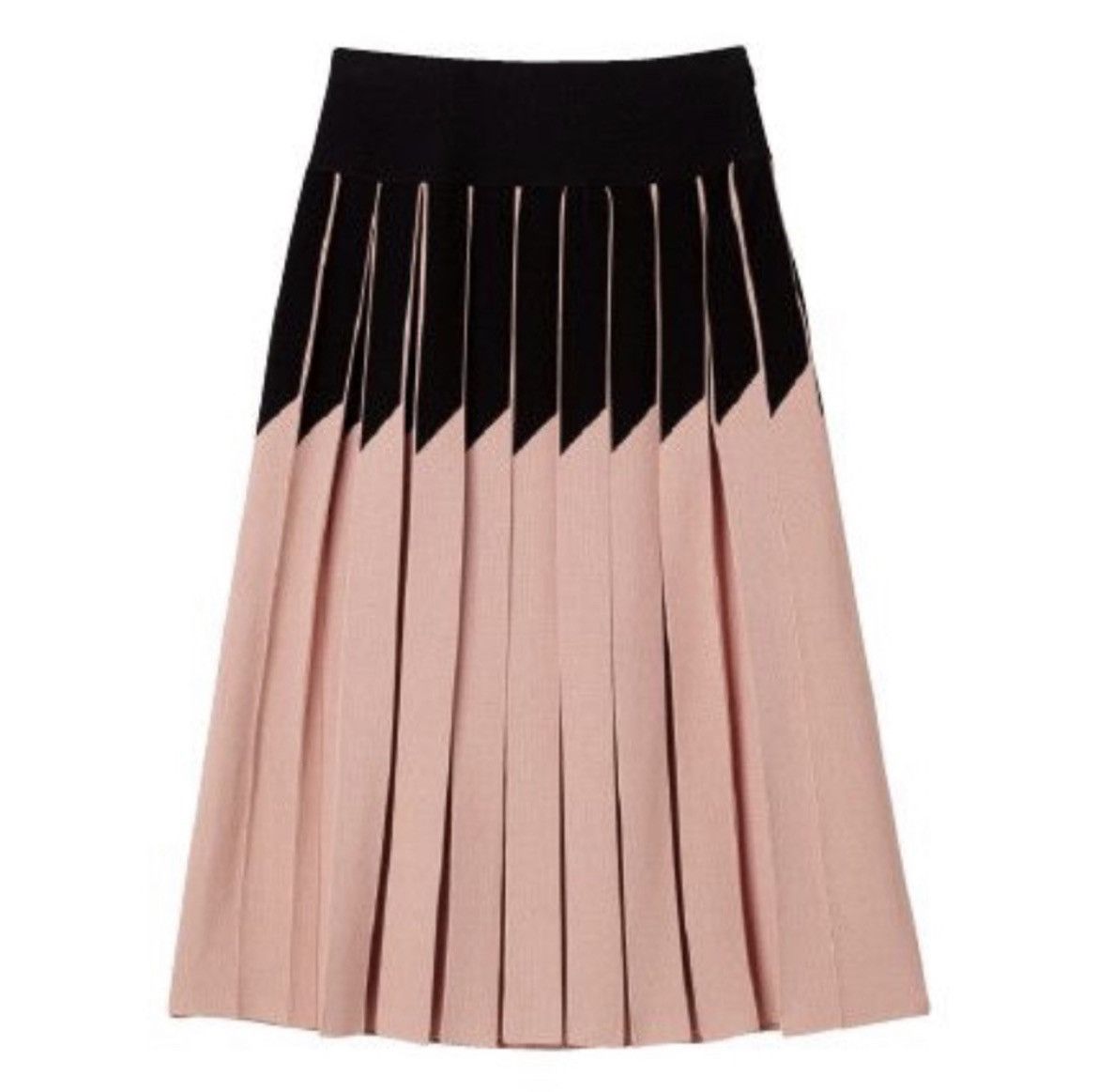 Gorgeous Sonia Rykiel Bicolor Long Pleated Skirt.