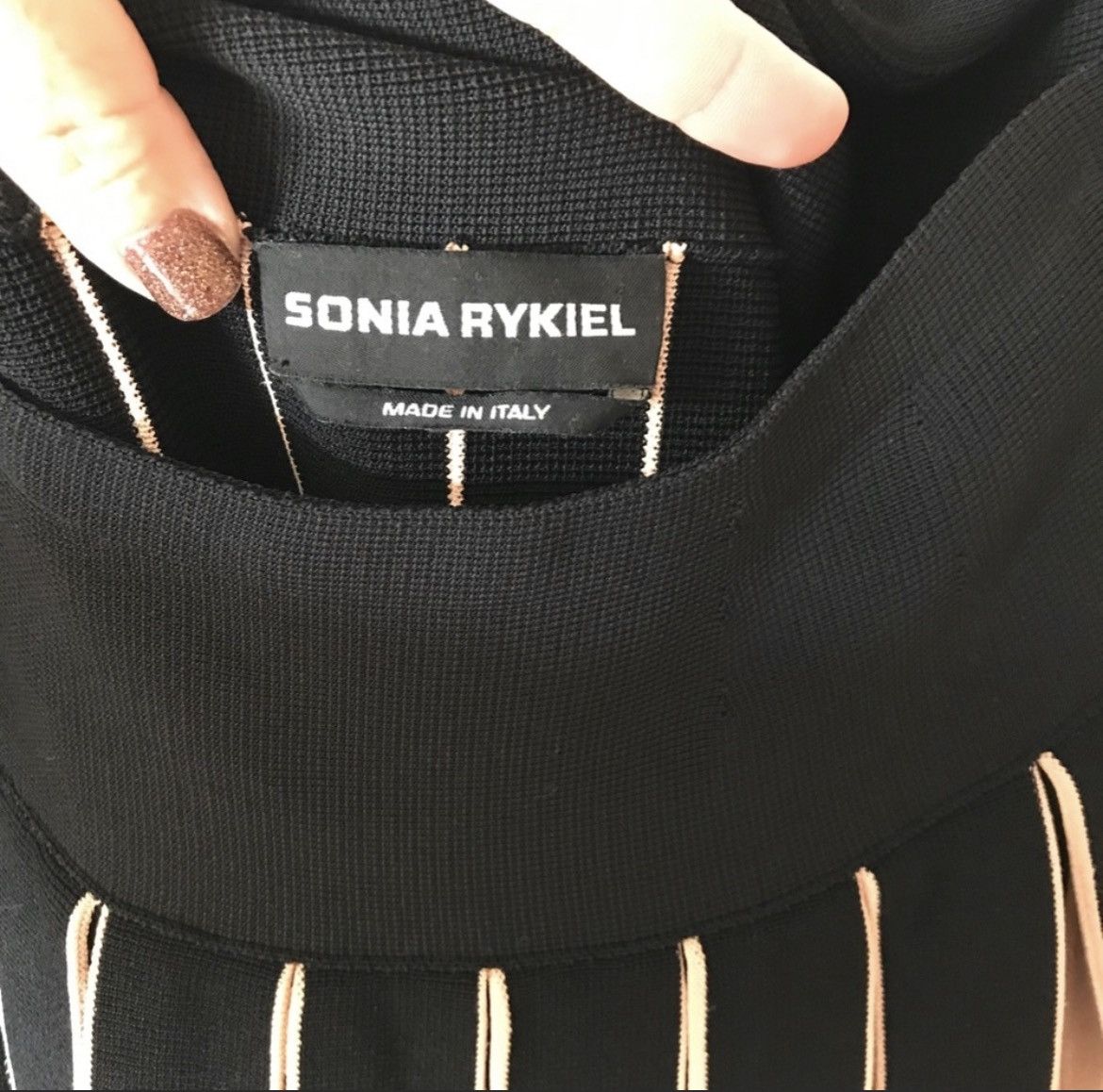 Gorgeous Sonia Rykiel Bicolor Long Pleated Skirt.