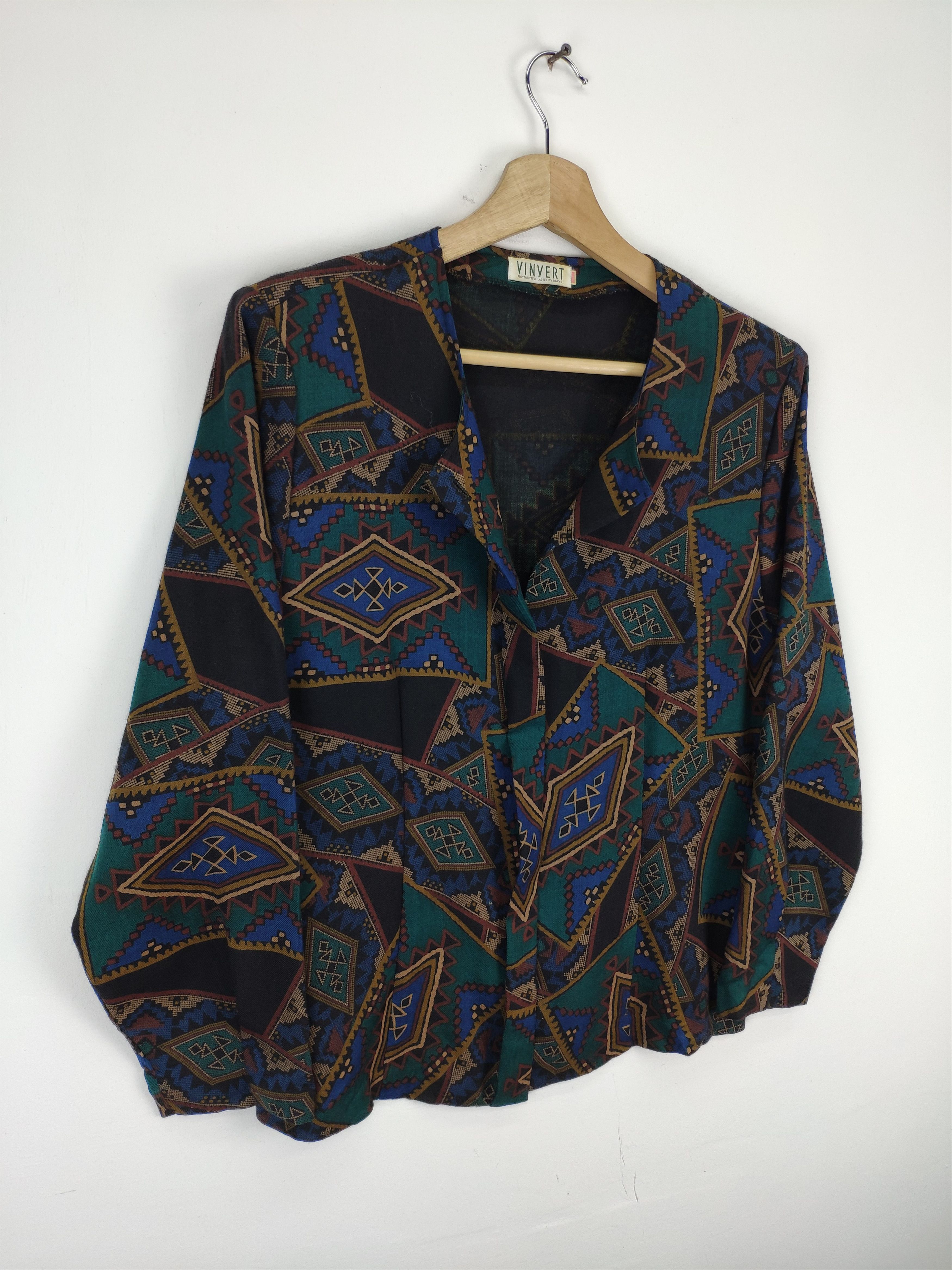 Designer × Japanese Brand Vintage Wool Cardigan Native Style Size S / US 4 / IT 40 - 7 Thumbnail