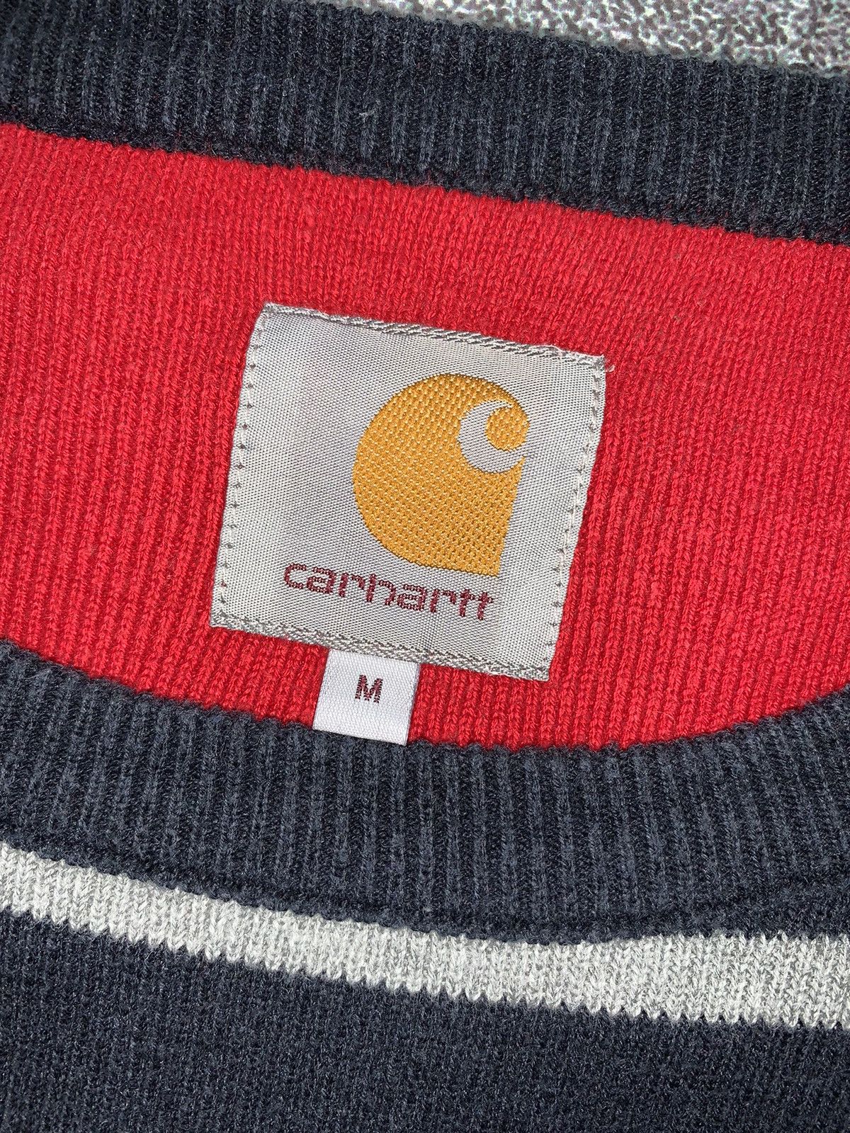 Carhartt × Carhartt Wip × Vintage Carhartt M striped vintage sweater sweatshirt long sleeve Size US M / EU 48-50 / 2 - 5 Thumbnail
