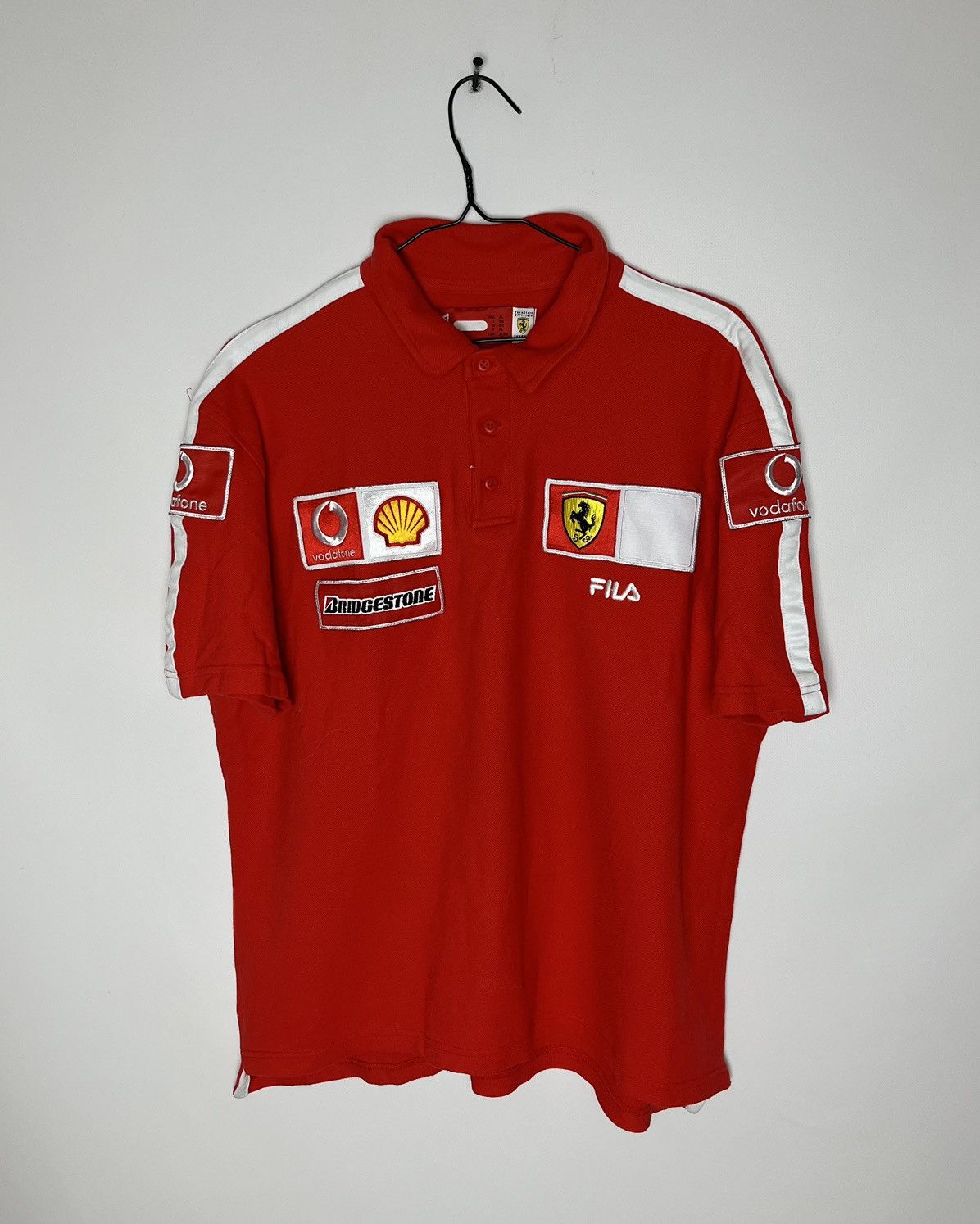FILA フィラ　フェラーリ オフシャル ポロシャツ　レディース ダークレッド FILA フィラ フェラーリ オフシャル ポロシャツ レディース