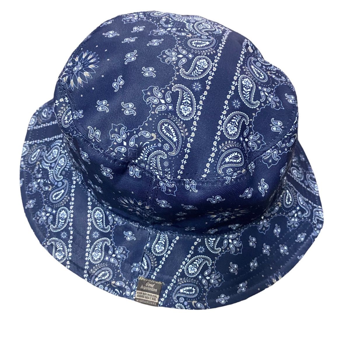 Miharayasuhiro Denim Paisley Reversible Bucket Hats