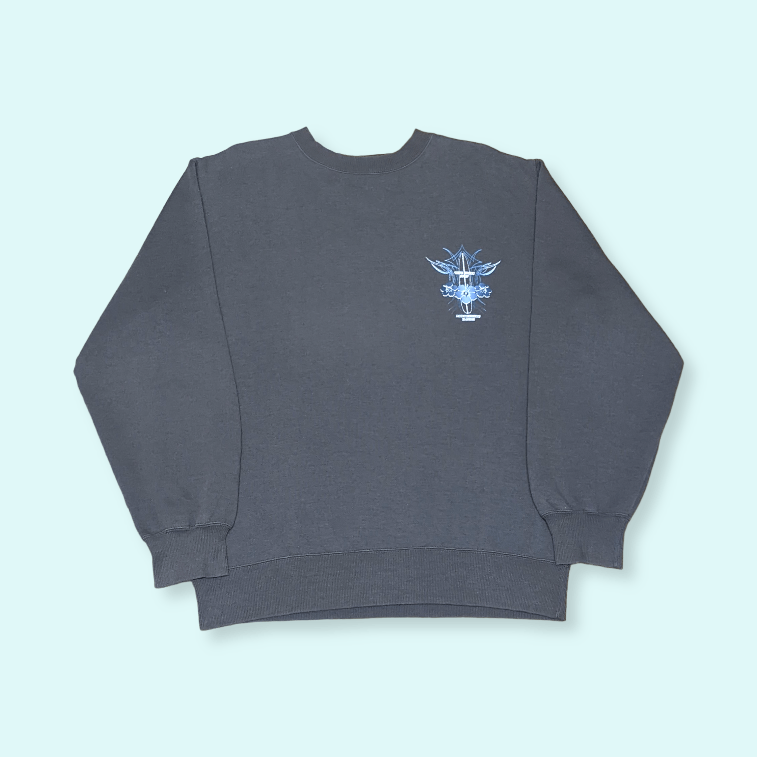 Billabong × Vintage Vintage 90s Wave Crest Surf Surfboards Crewneck Sweatshirt Size US M / EU 48-50 / 2 - 2 Thumbnail