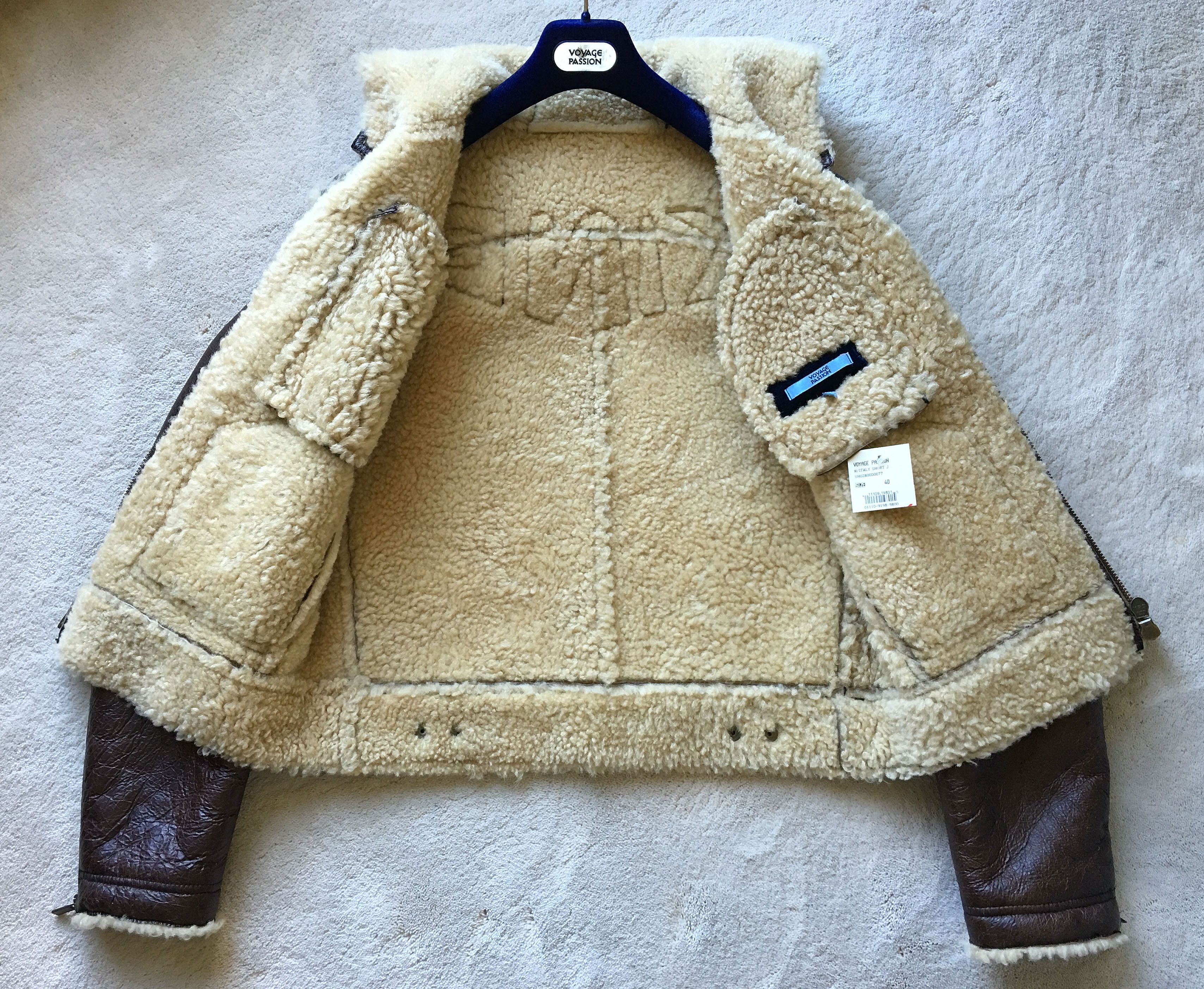 Other VOYAGE PASSION Shearling HOODIE JACKET Sz 50 EUR | M Size US M / EU 48-50 / 2 - 1 Thumbnail