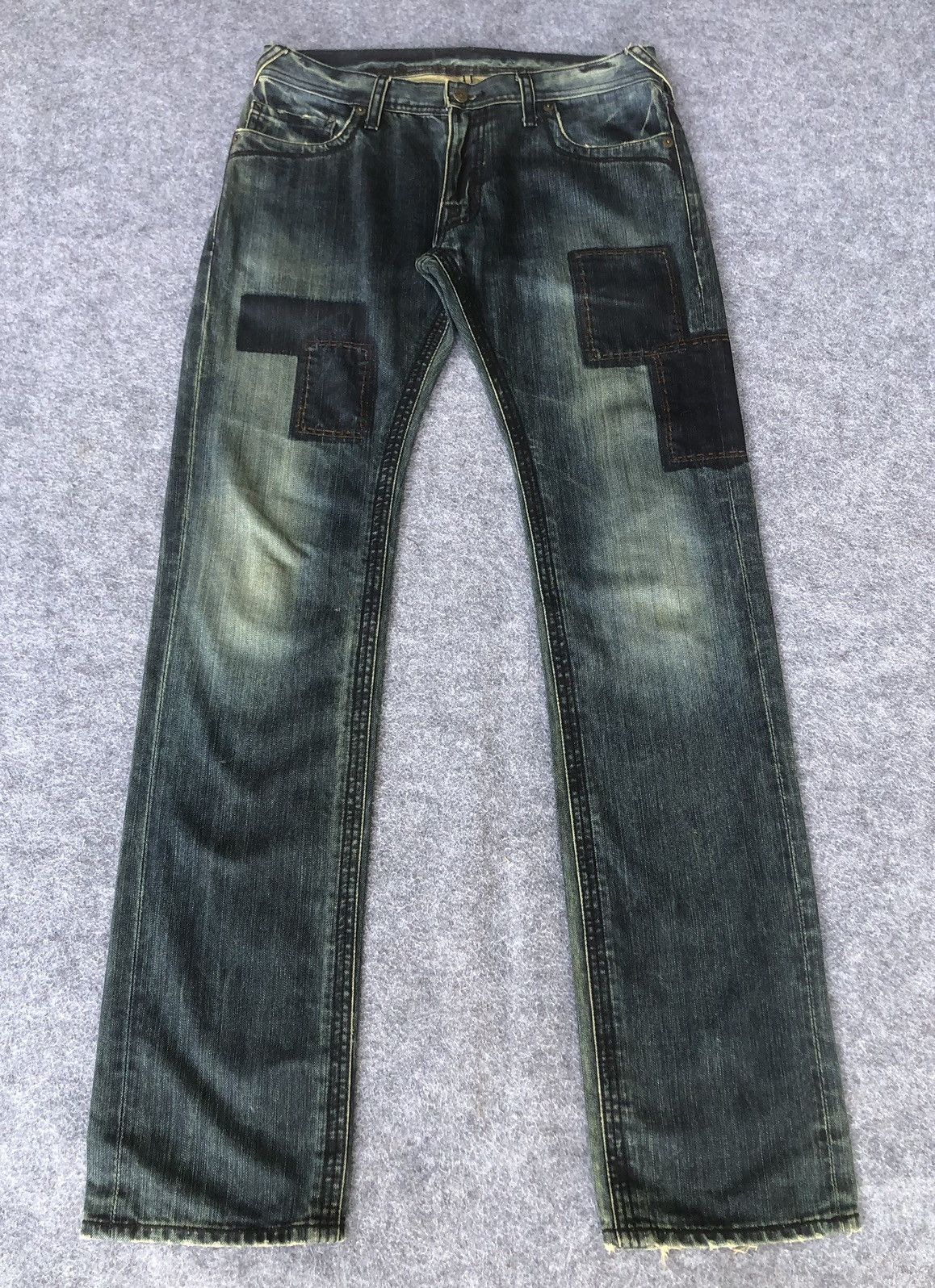 Vintage’y2k🔥DIFFERENCE RUPERT🔥Distressed PatchWork Jeans