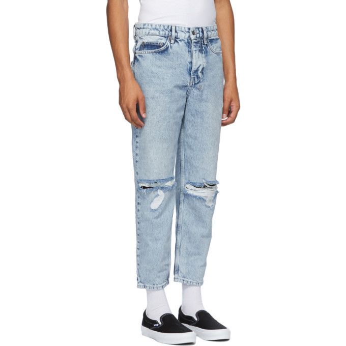 Ksubi Blue Bullet Crop Overkast Sliced Jean - Main Image