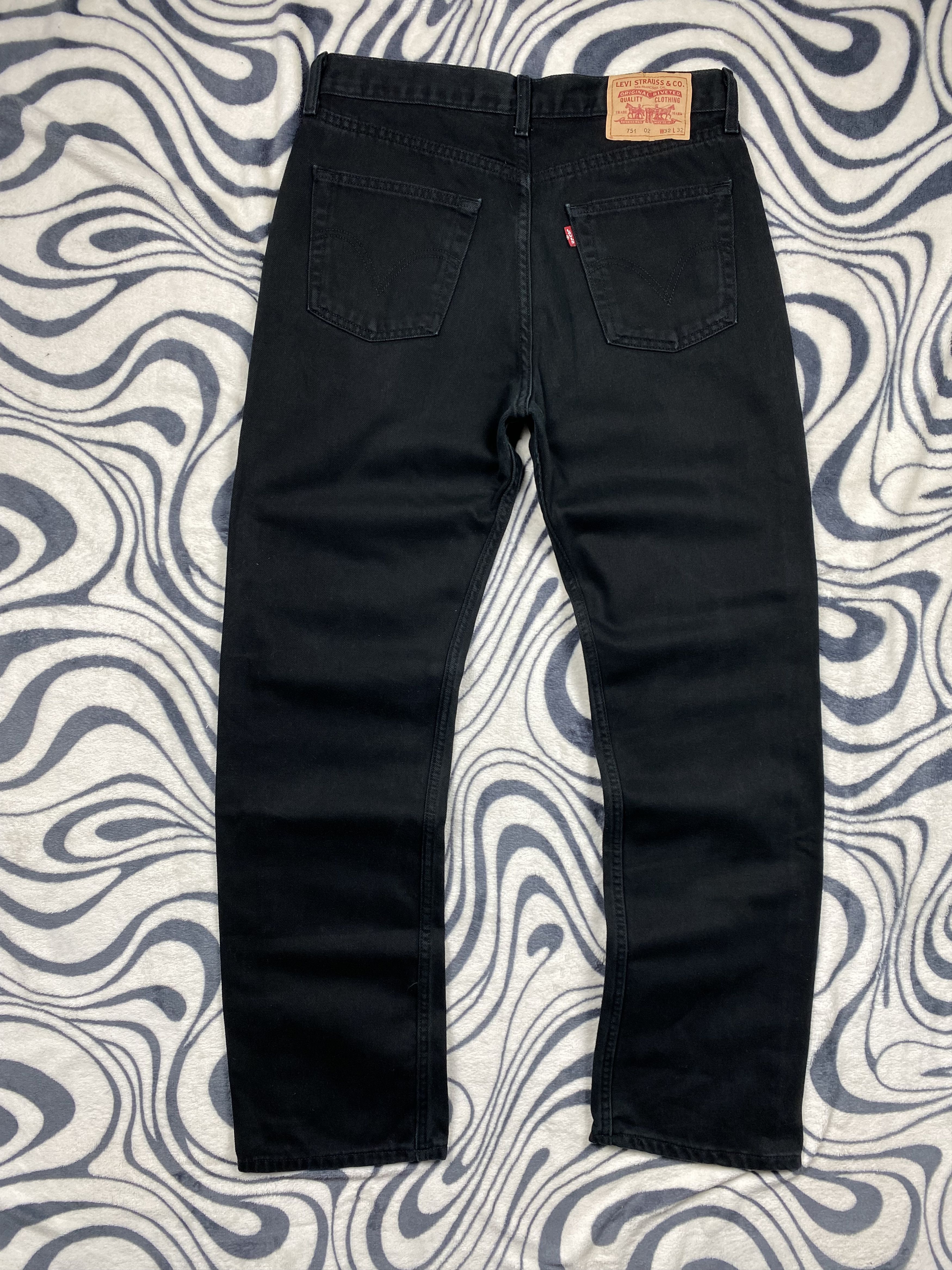 Levi's Levis 751 Vintage Mens Black Denim Pants Jeans Size US 32 / EU 48 - 1 Thumbnail