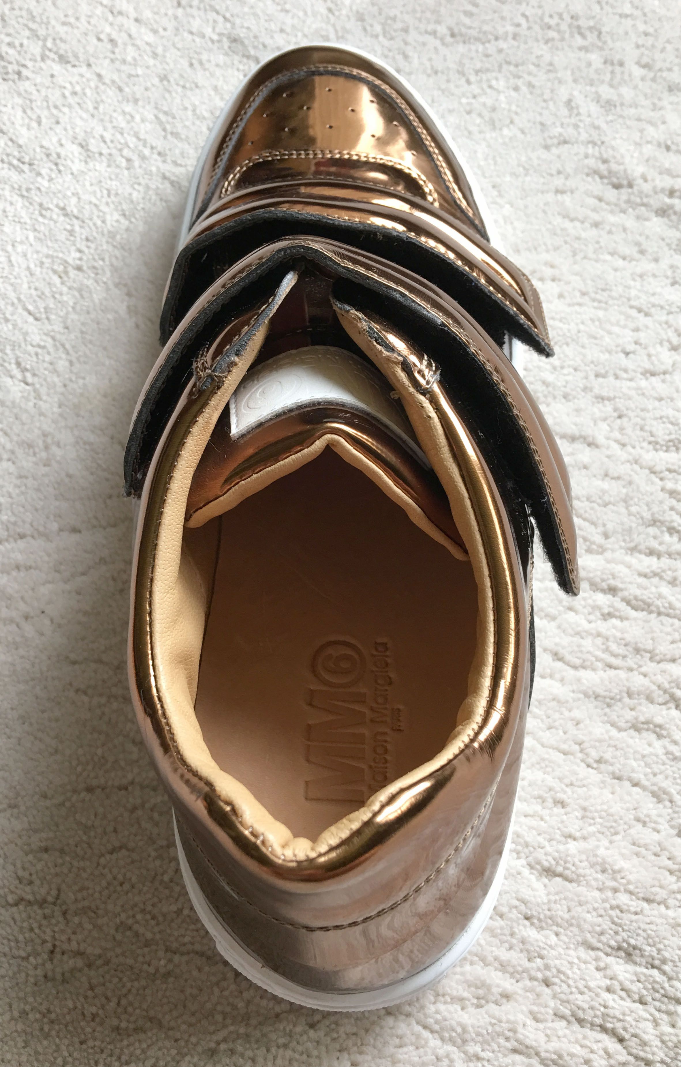 Maison Margiela MAISON MARGIELA Mirrored Bronze Leather SNEAKERS Sz 41 EUR Size US 8 / EU 41 - 5 Thumbnail