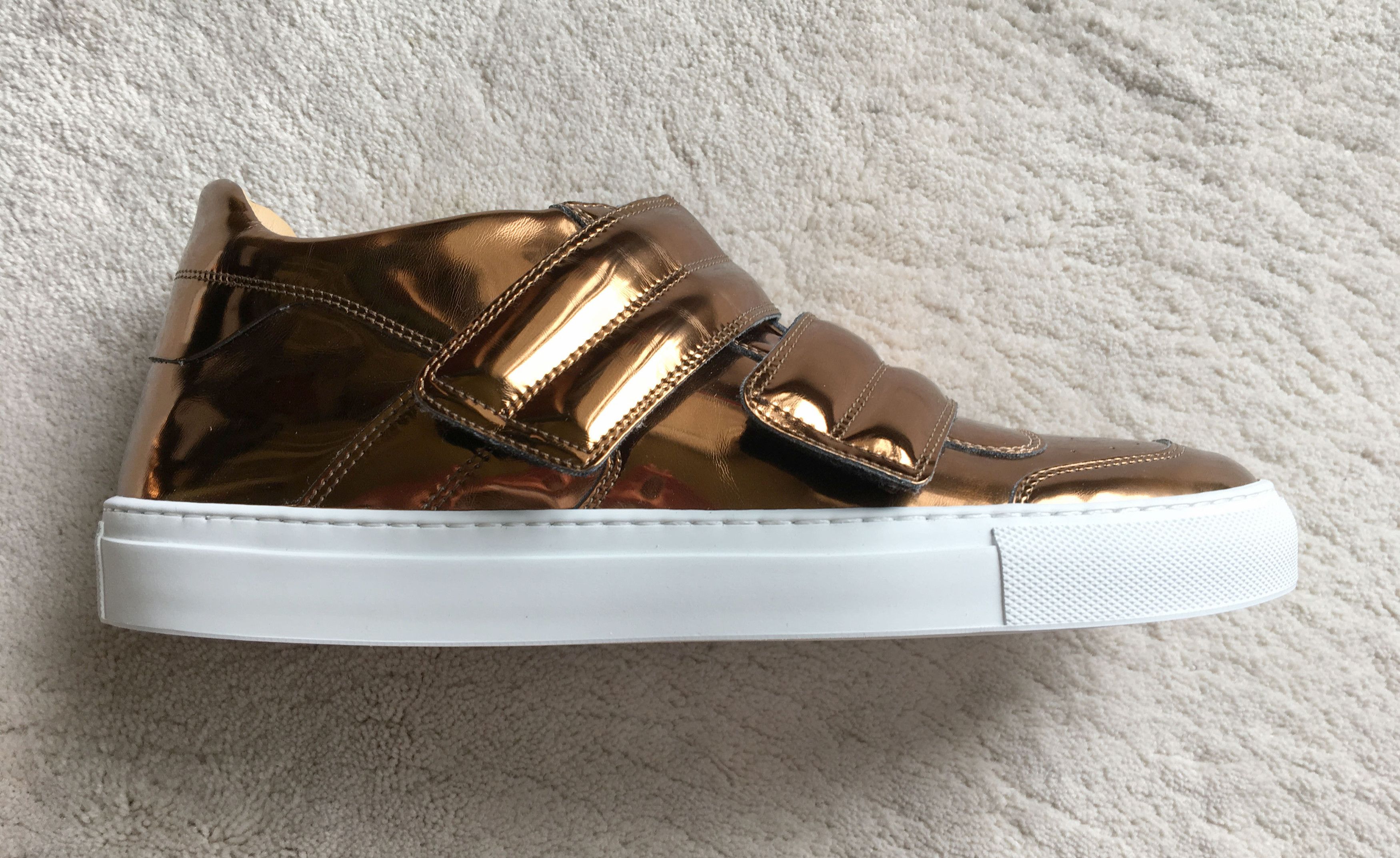 Maison Margiela MAISON MARGIELA Mirrored Bronze Leather SNEAKERS Sz 41 EUR Size US 8 / EU 41 - 2 Thumbnail