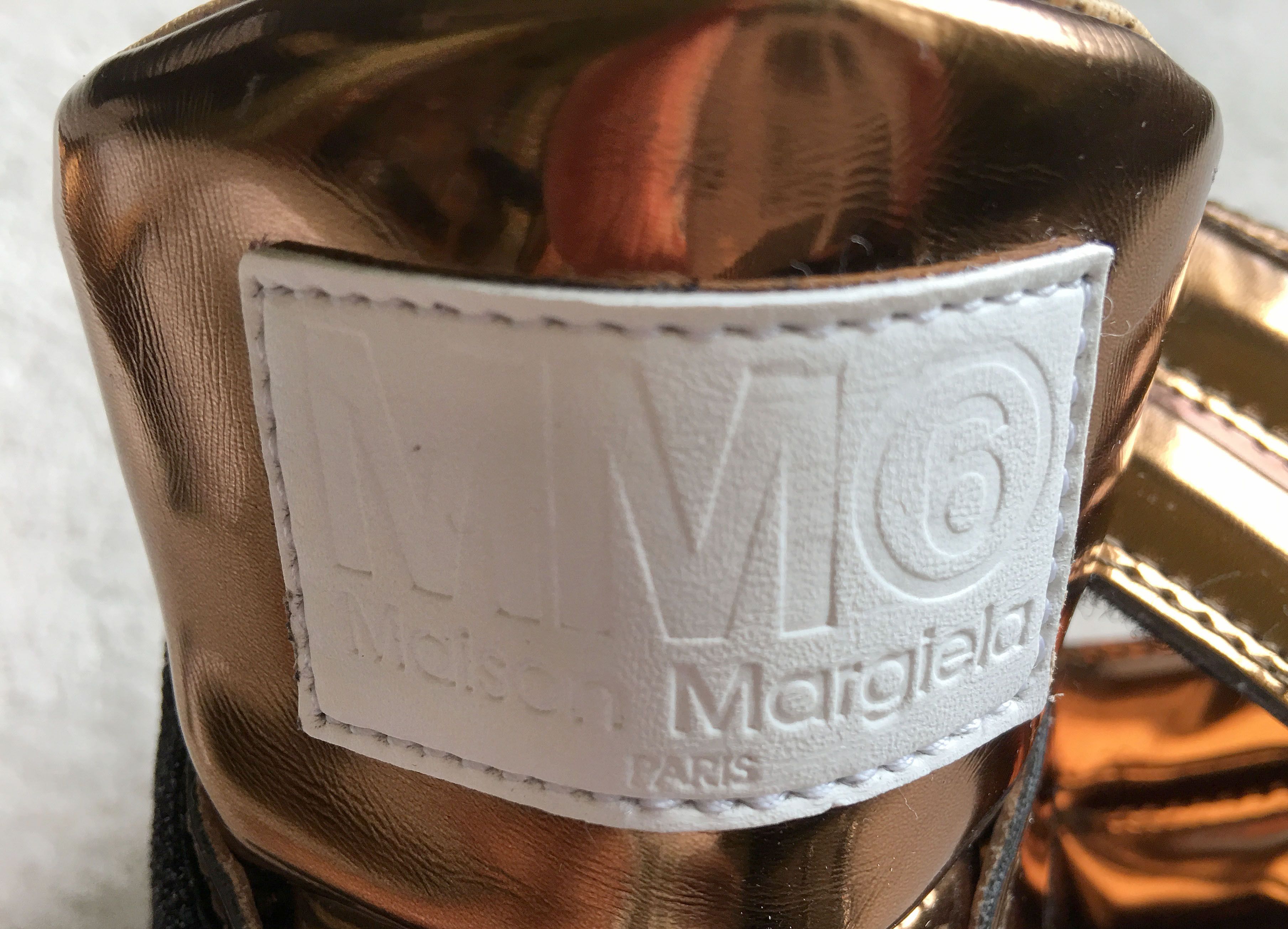 Maison Margiela MAISON MARGIELA Mirrored Bronze Leather SNEAKERS Sz 41 EUR Size US 8 / EU 41 - 8 Thumbnail