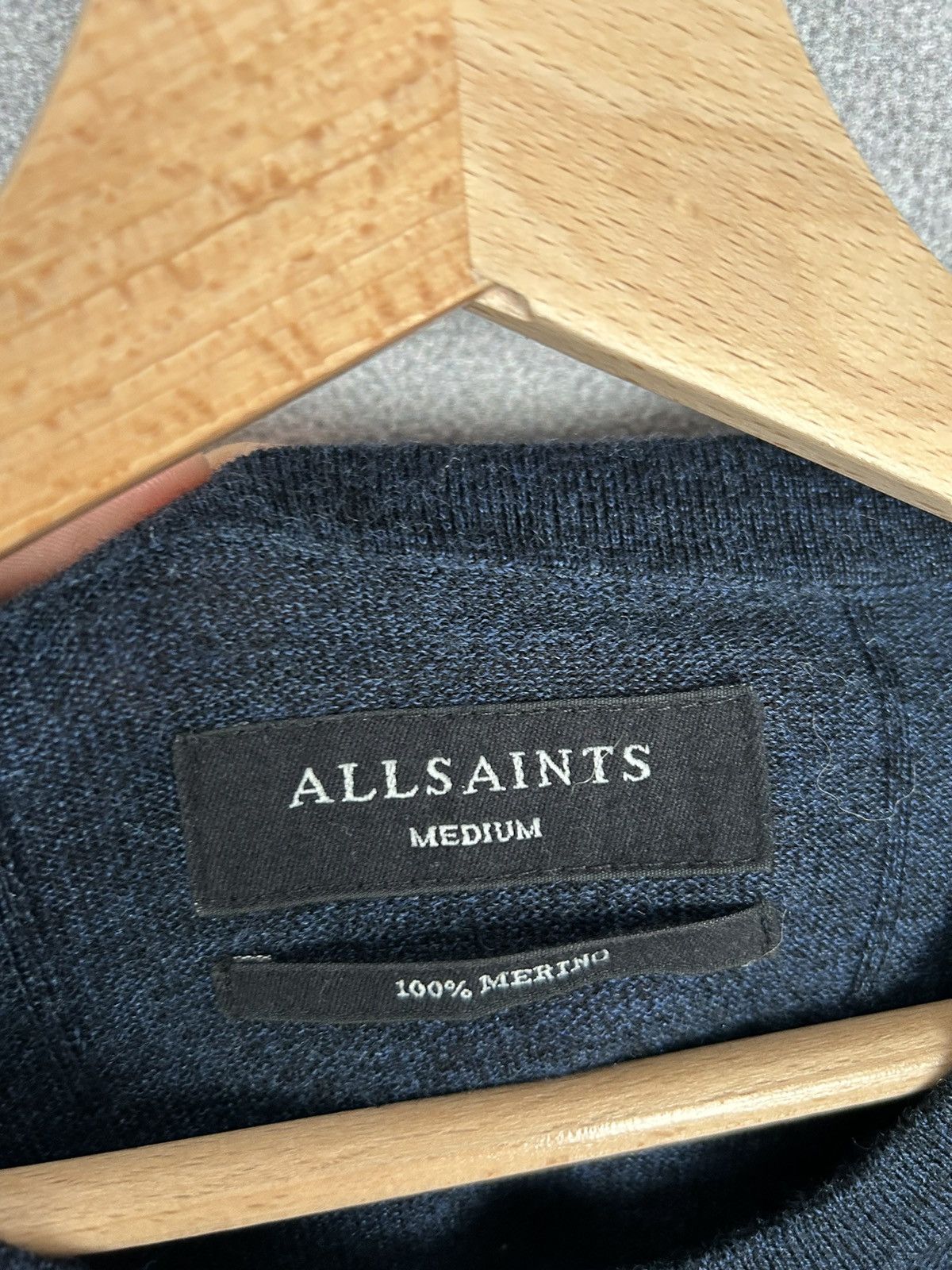 Allsaints Allsaints Mode Merino Wool Navy Sweater M Size US M / EU 48-50 / 2 - 4 Thumbnail