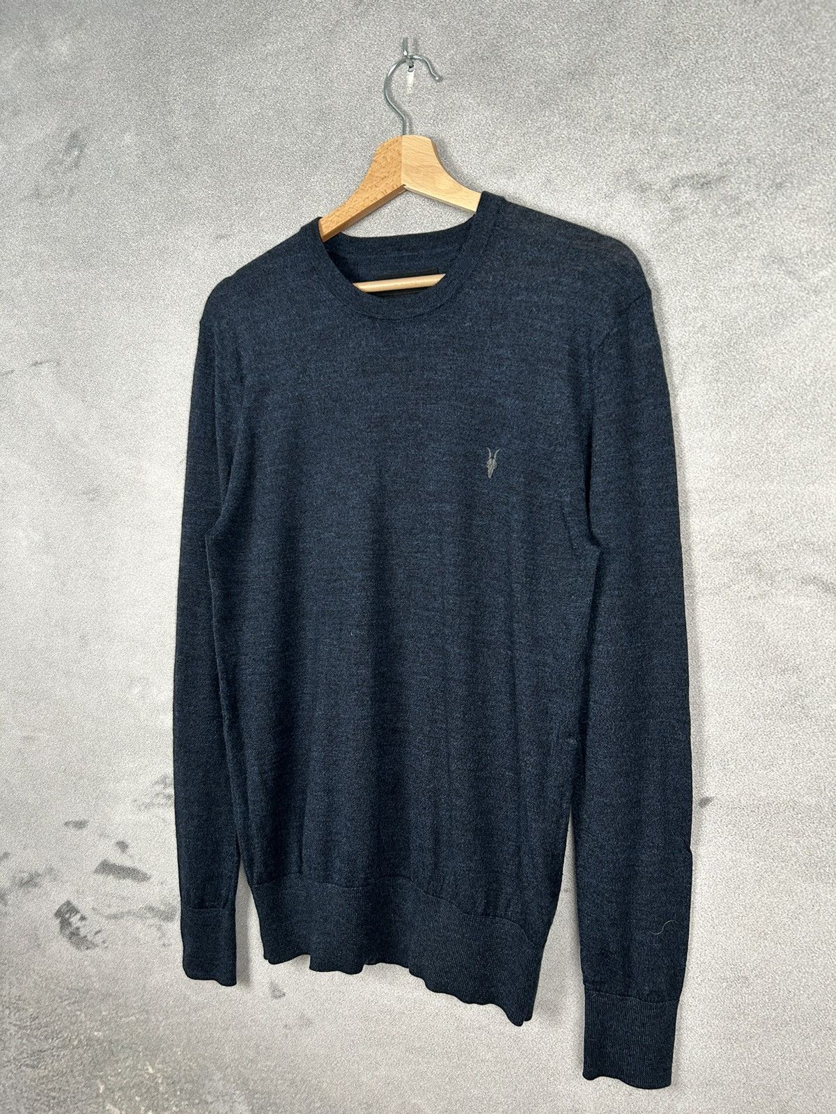 Allsaints Allsaints Mode Merino Wool Navy Sweater M Size US M / EU 48-50 / 2 - 2 Thumbnail