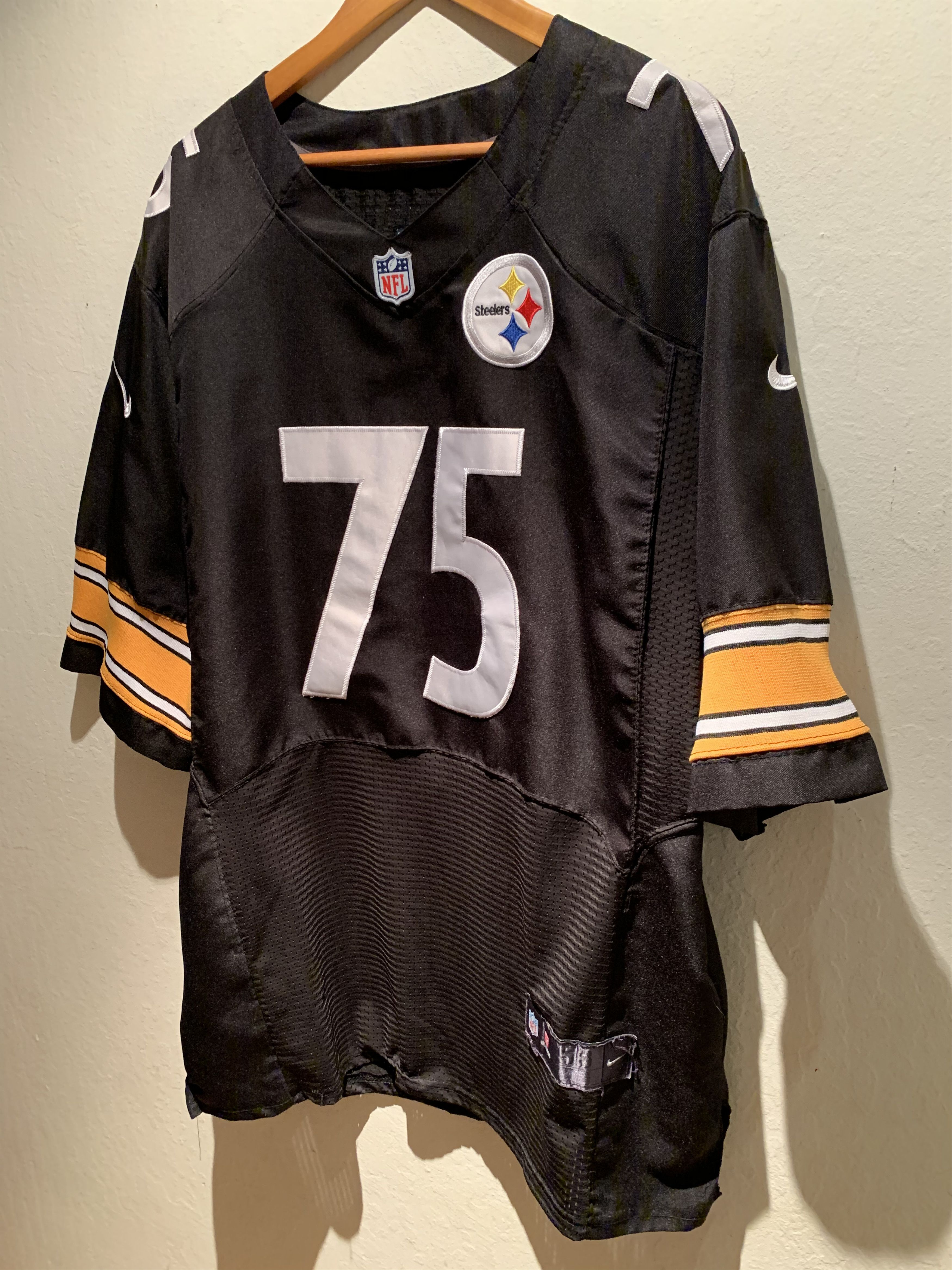 image of Joe Greene Steelers 75 Nike Nfl On-Field Jersey in Black/Gold/White, Men's (Size XL)