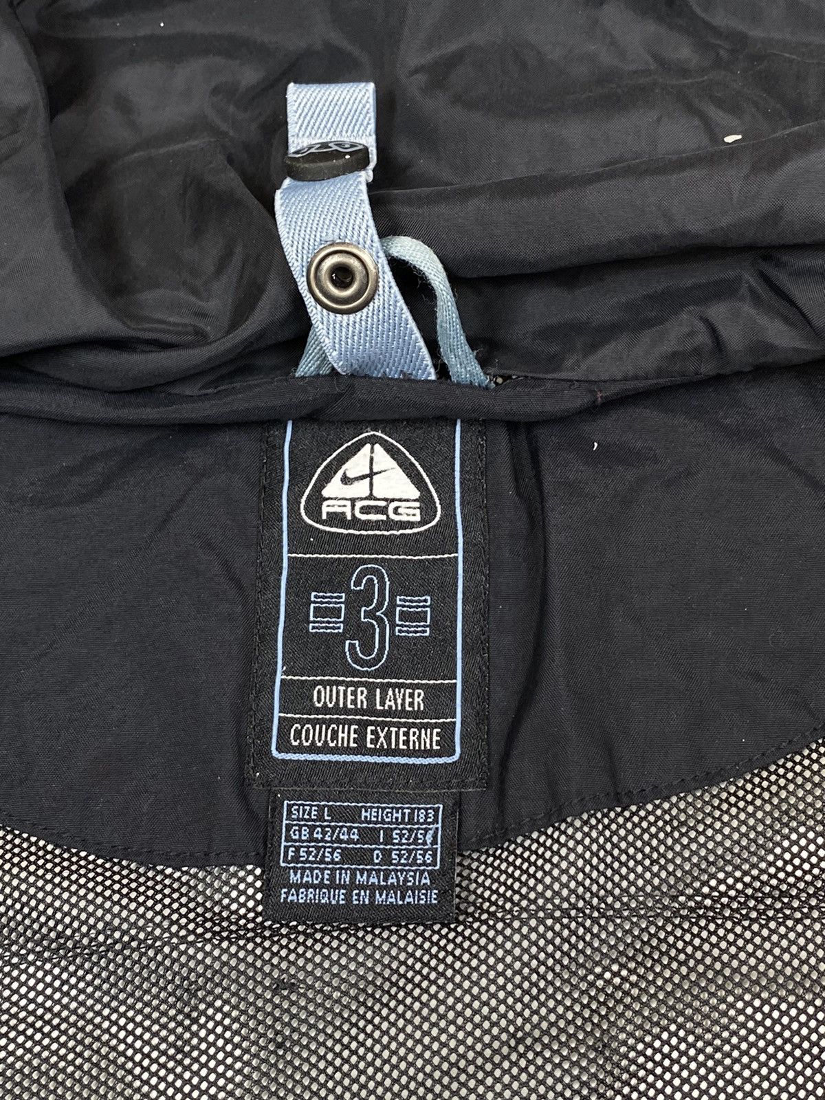 Nike × Nike ACG × Vintage Vintage Nike ACG gorpcore black ski jacket Size US L / EU 52-54 / 3 - 16 Thumbnail