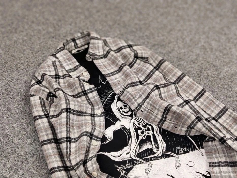 Flannel Vintage Flannel Shirt Travis Scott Style Size US S / EU 44-46 / 1 - 11 Thumbnail