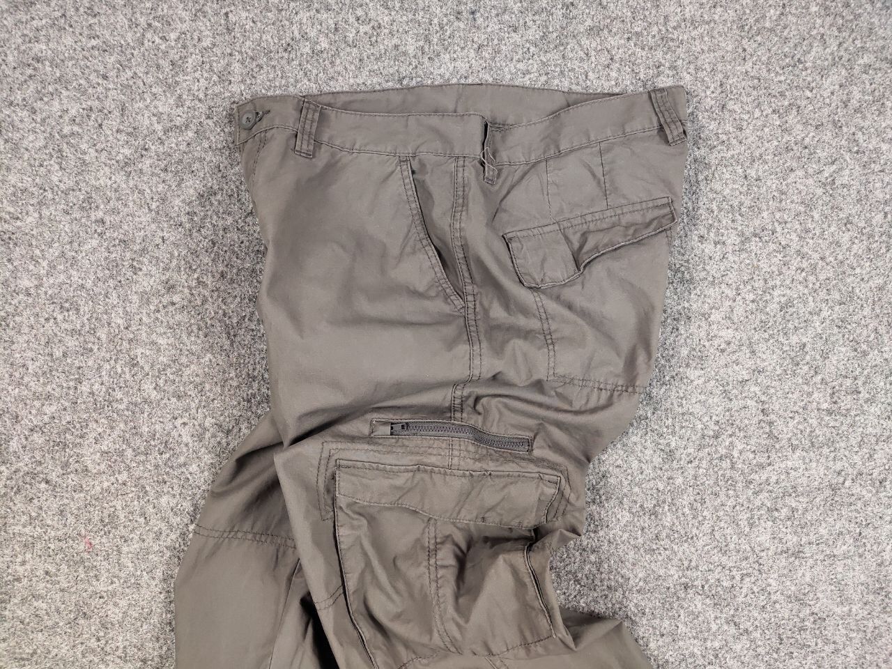Japanese Brand Vintage 90's Cargo Pants Travis Scott Japan Zip Pocket Gray Size US 36 / EU 52 - 16 Thumbnail