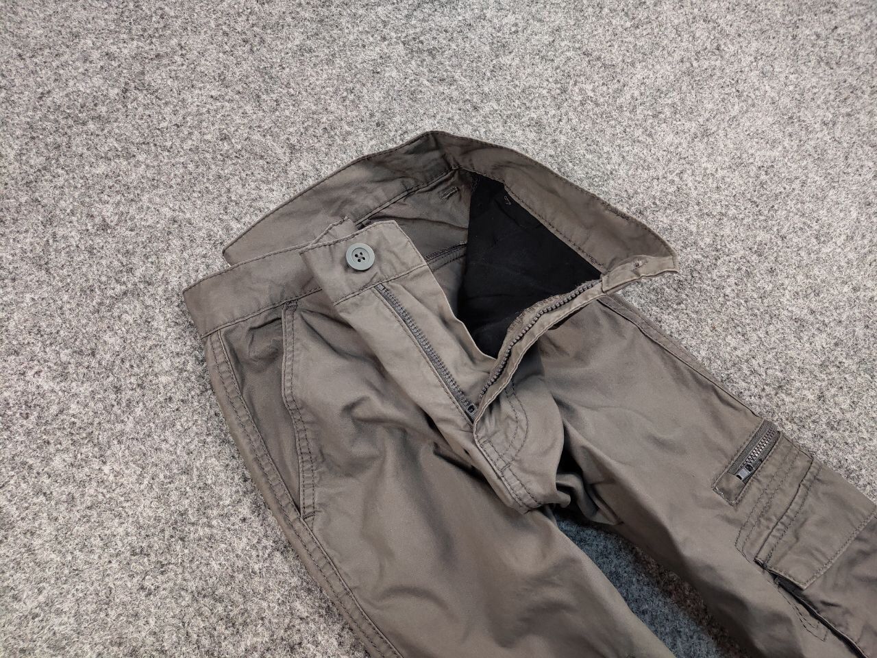 Japanese Brand Vintage 90's Cargo Pants Travis Scott Japan Zip Pocket Gray Size US 36 / EU 52 - 12 Thumbnail