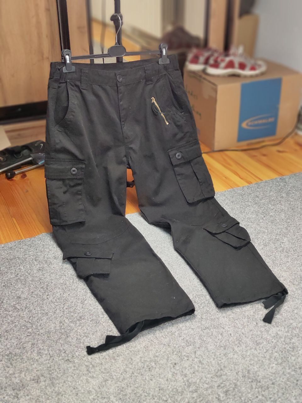 Japanese Brand Vintage Japan Multi Pocket Cargo Black Pants Travis Scott Size US 34 / EU 50 - 21 Thumbnail