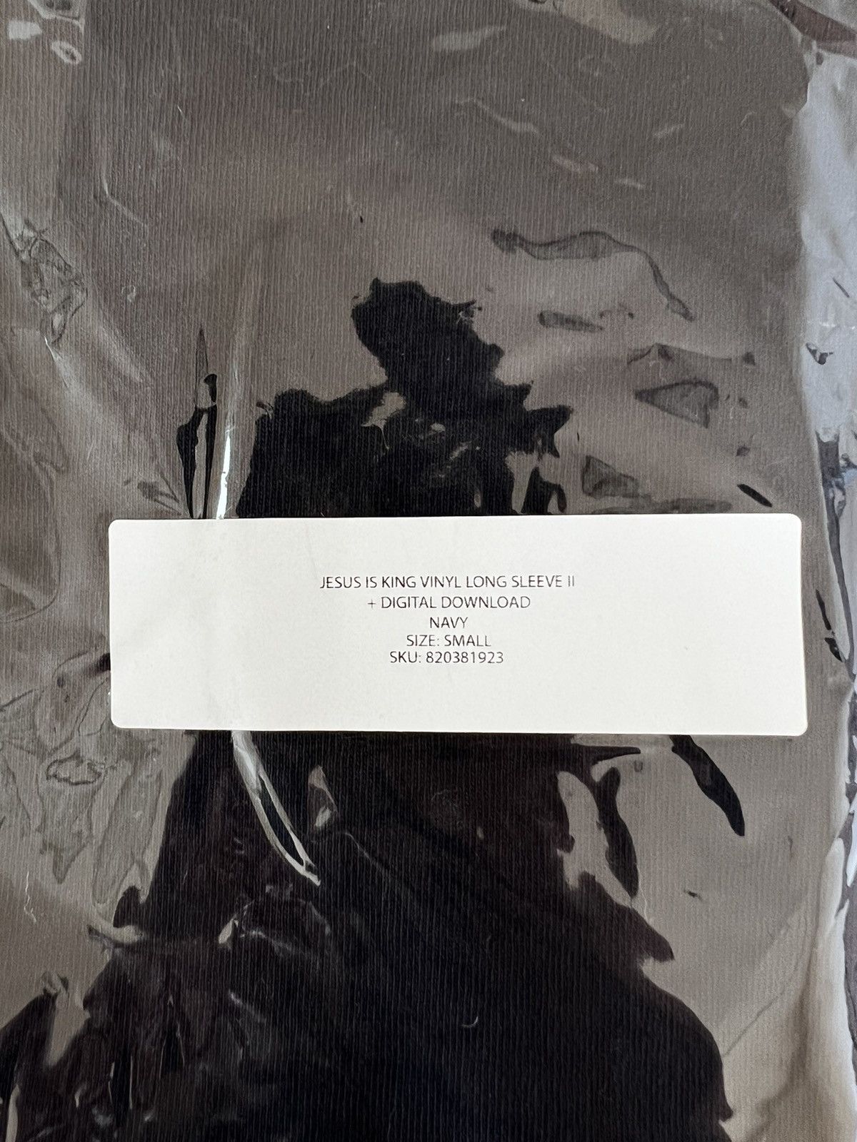 Kanye West Jesus Is King Vinyl Long Sleeve II, Navy Small Size US S / EU 44-46 / 1 - 4 Thumbnail