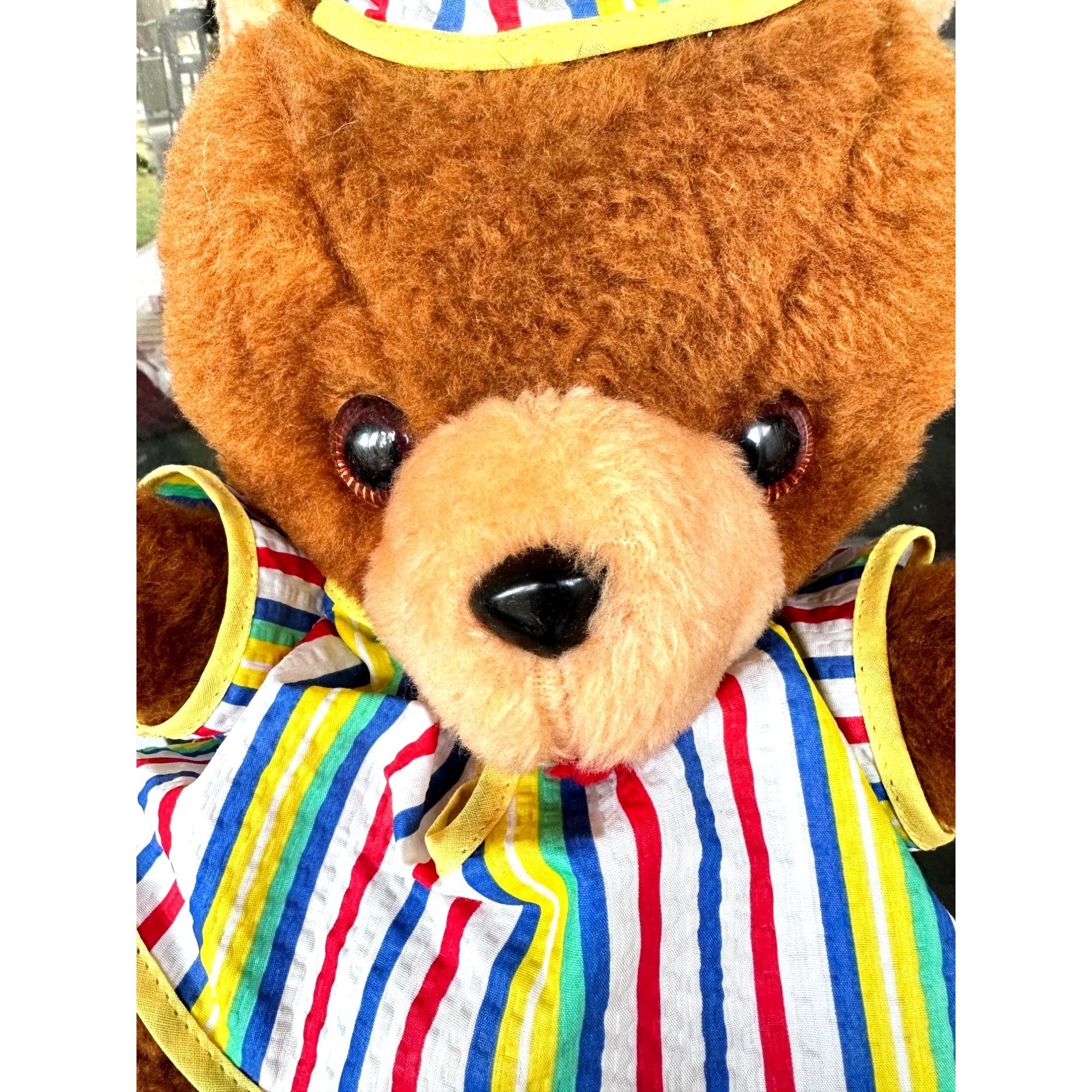 Vintage Vintage 1950's Plush Bedtime Teddy Bear Commonweath Toys Car Size ONE SIZE - 5 Thumbnail