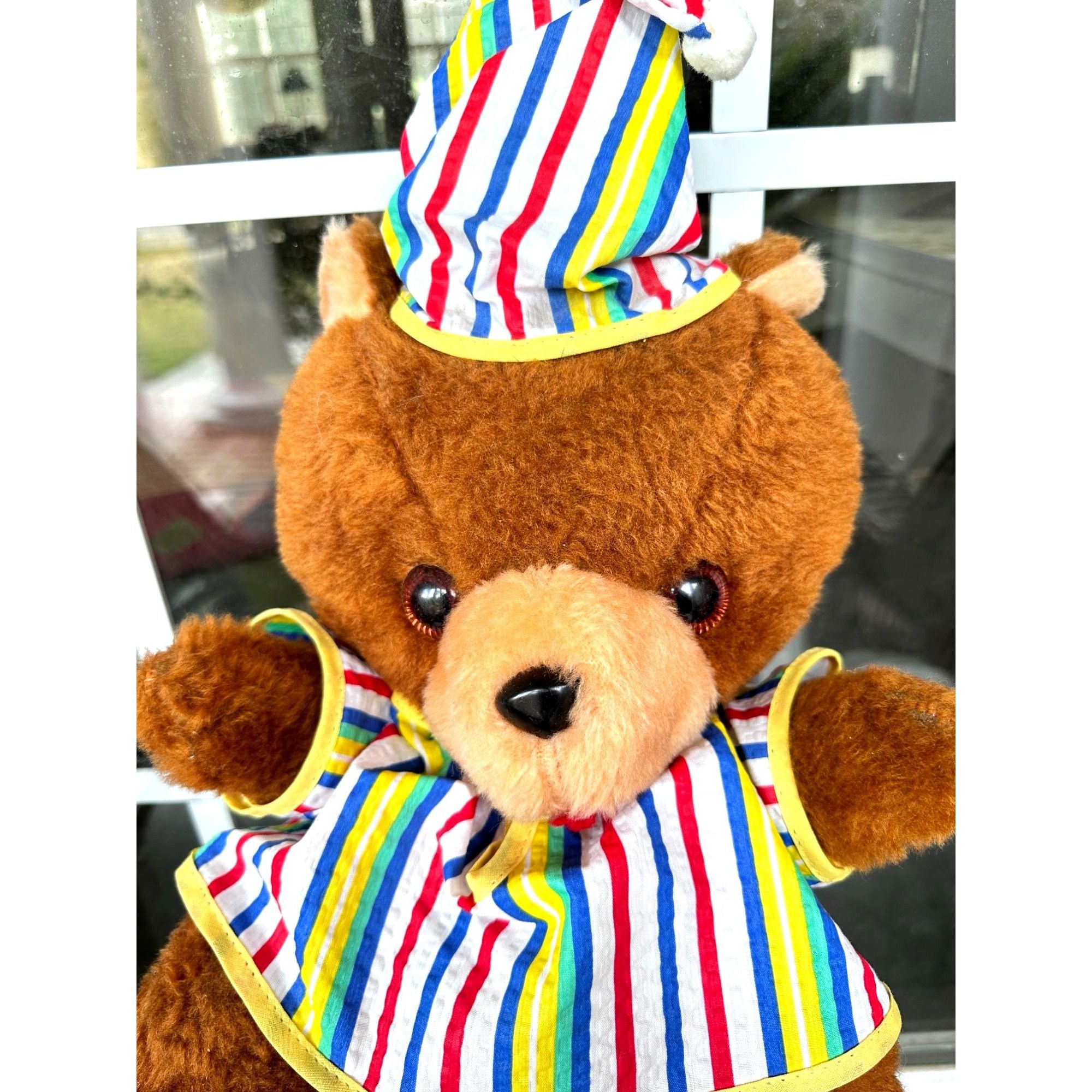Vintage Vintage 1950's Plush Bedtime Teddy Bear Commonweath Toys Car Size ONE SIZE - 3 Thumbnail