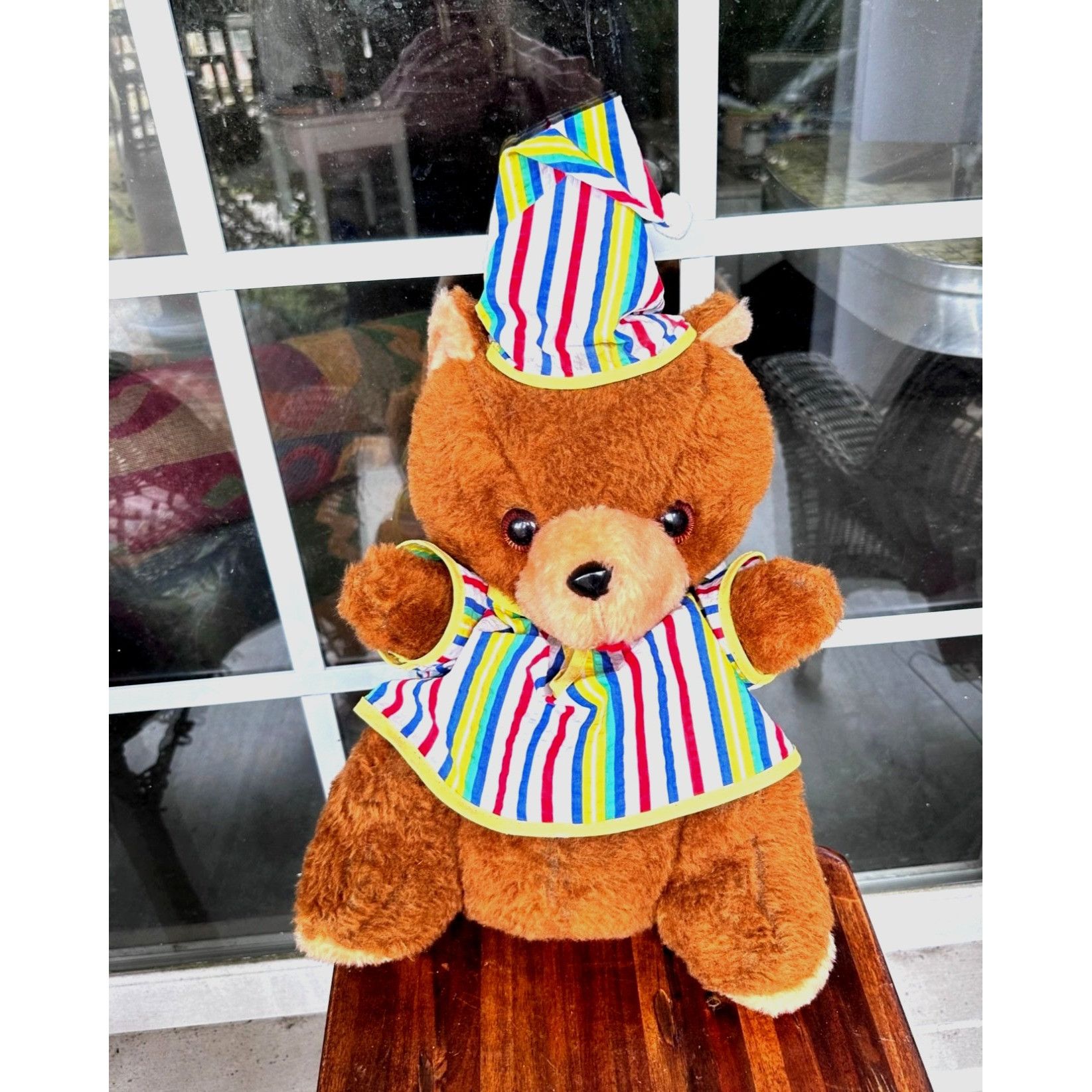 Vintage Vintage 1950's Plush Bedtime Teddy Bear Commonweath Toys Car Size ONE SIZE - 2 Thumbnail