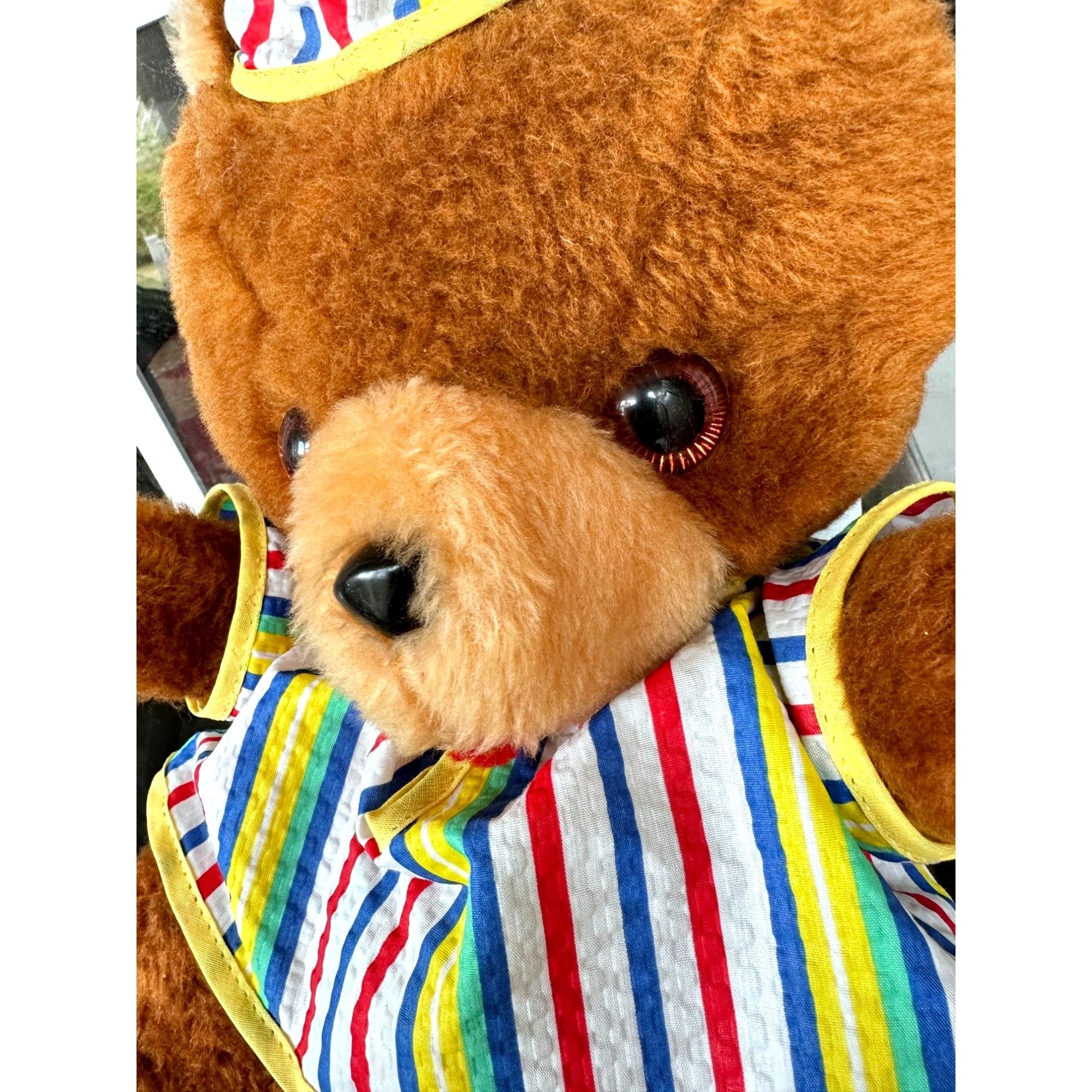 Vintage Vintage 1950's Plush Bedtime Teddy Bear Commonweath Toys Car Size ONE SIZE - 4 Thumbnail