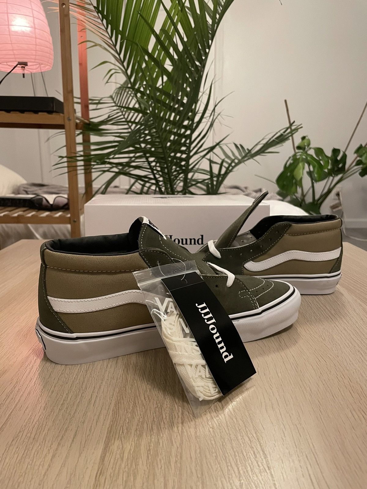 JJJJound × Vans Jjjjound Sk8 Mid Vault Vans Green Size US 9 / EU 42 - 1 Thumbnail