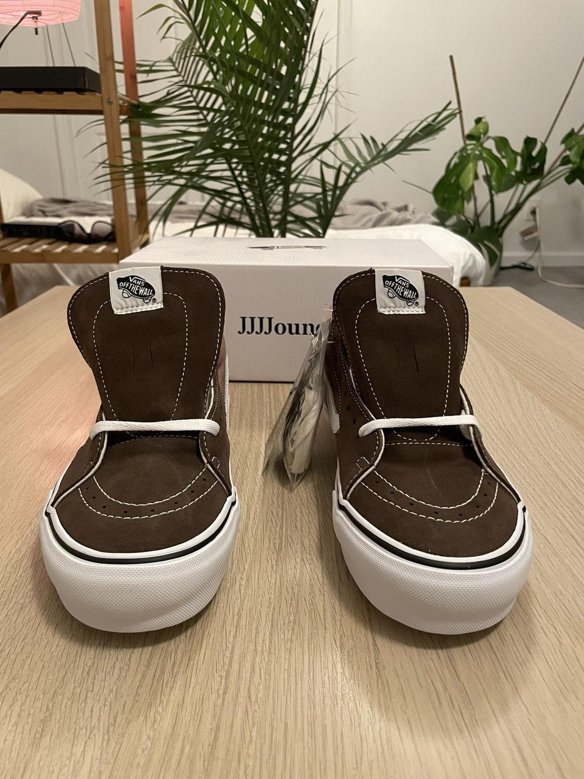 JJJJound × Vans Jjjjound Sk8 Mid Vault Vans Brown Size US 9 / EU 42 - 3 Thumbnail
