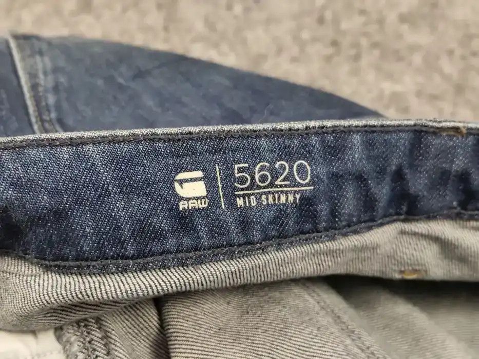 G-Star Vintage G Star Raw 5620 Mid Skinny Denim Blue Jeans Size 31" - 9 Thumbnail