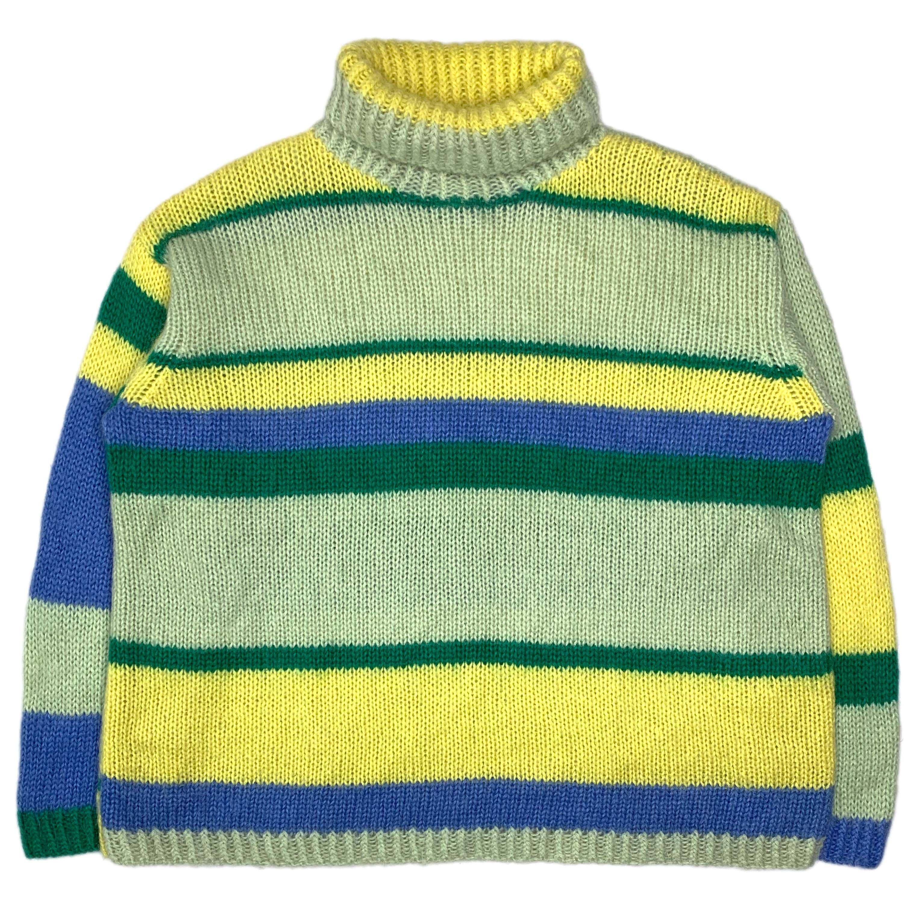 AW90 Colorful Oversized Striped Mohair Sweater