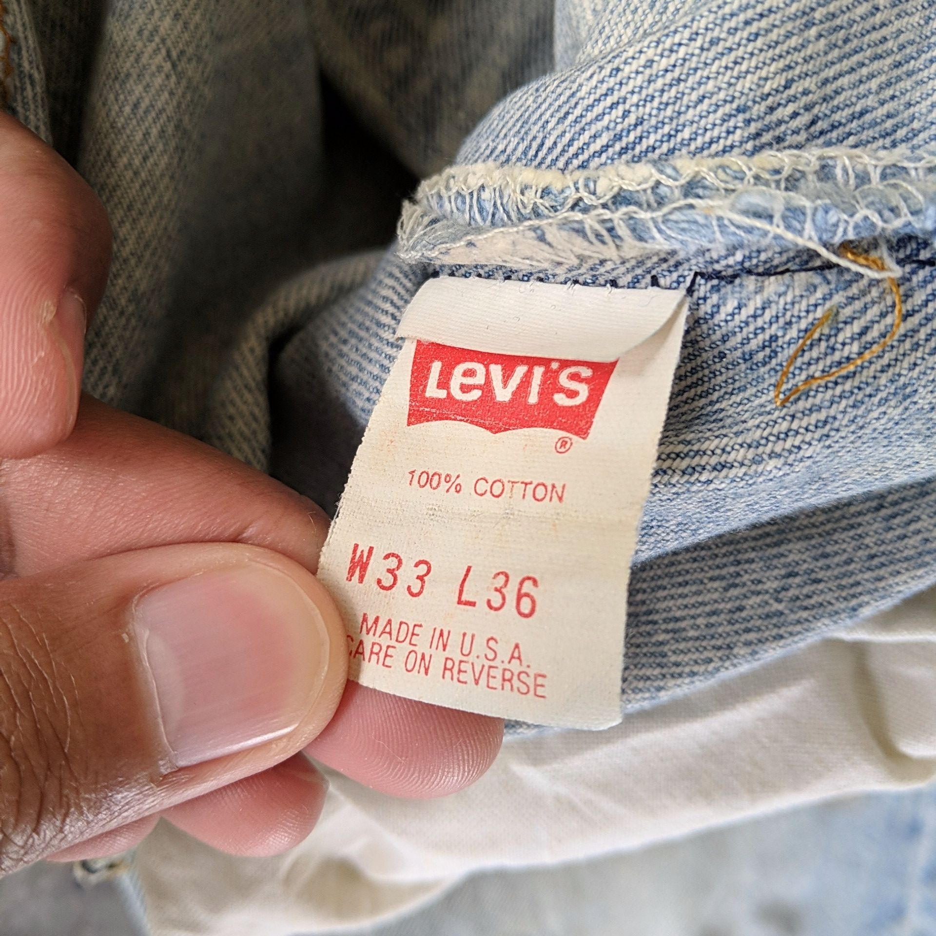 Japanese Brand Levi's Lightwash Faded Distressed Denim Jeans Pants W31 Size US 31 - 11 Thumbnail