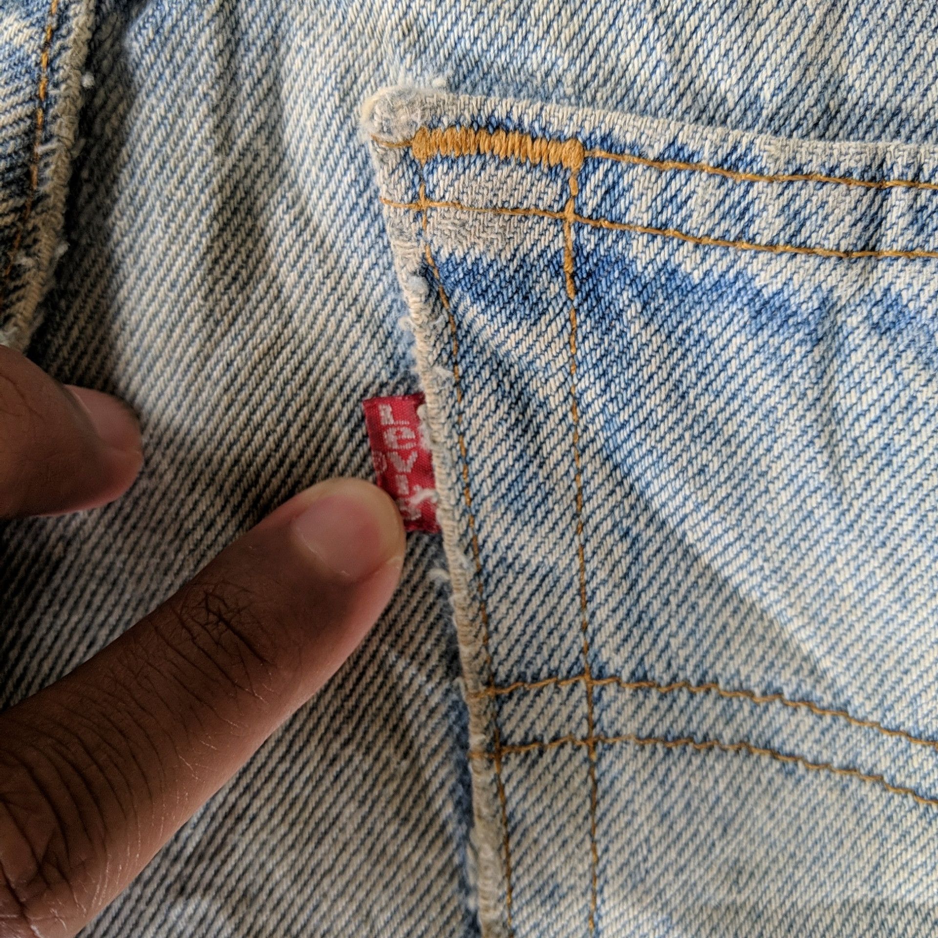 Japanese Brand Levi's Lightwash Faded Distressed Denim Jeans Pants W31 Size US 31 - 17 Thumbnail