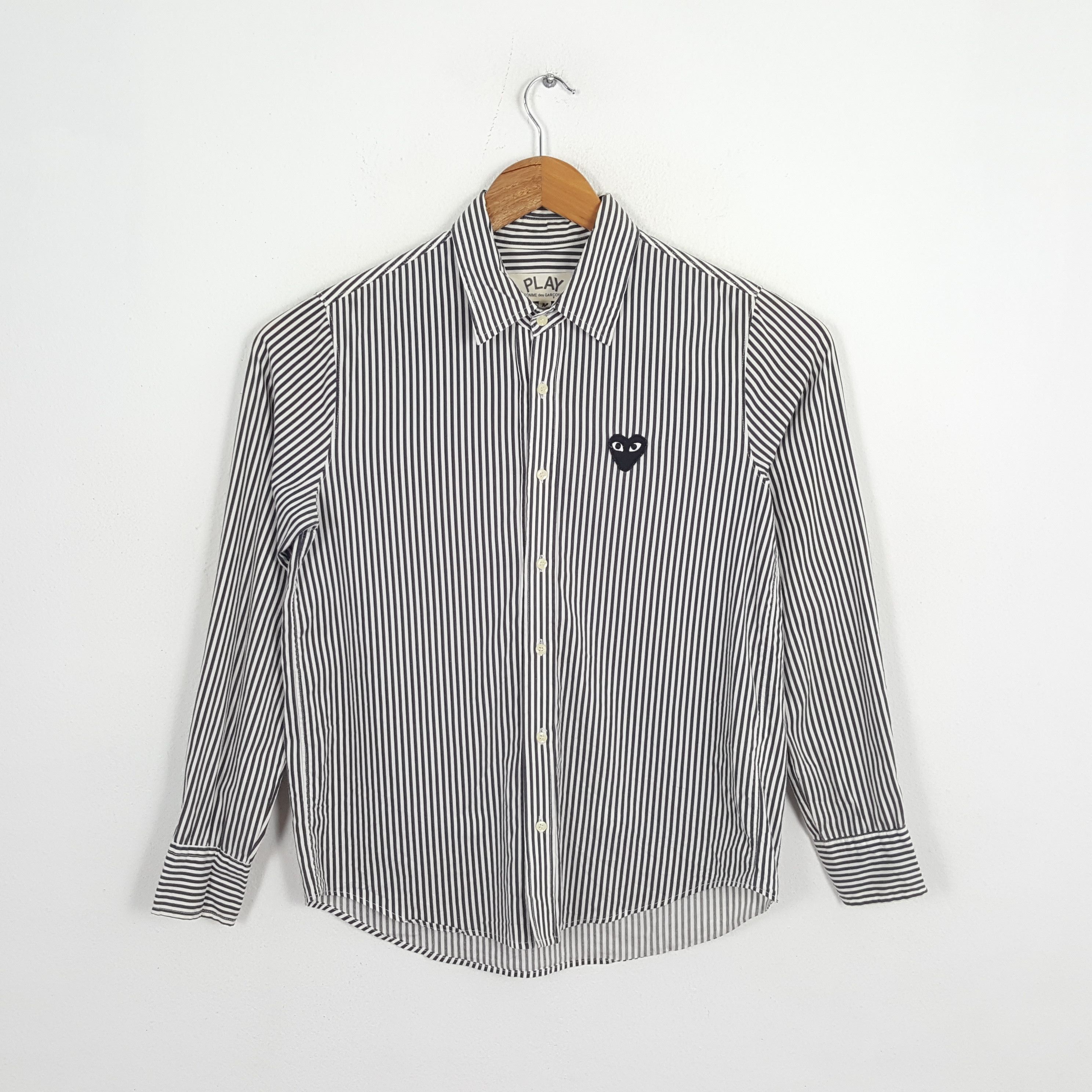 Vintage COMME DES GARCONS PLAY Japanese Brand Stripe Shirt