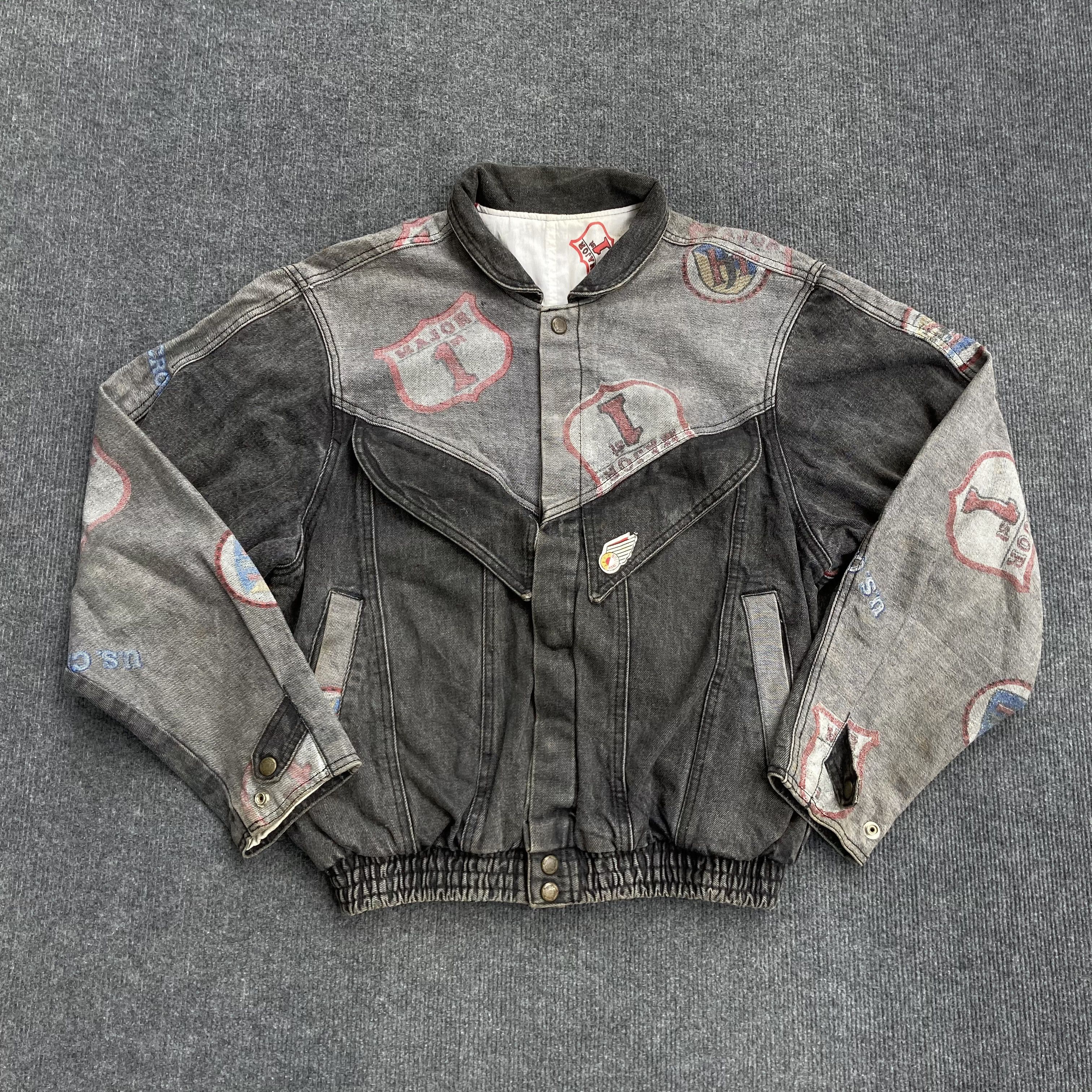 Designer × Jeff Hamilton × Vintage Vtg Major Jeff Hamilton 90s 80s Jeans Jacket Size US M / EU 48-50 / 2 - 1 Thumbnail