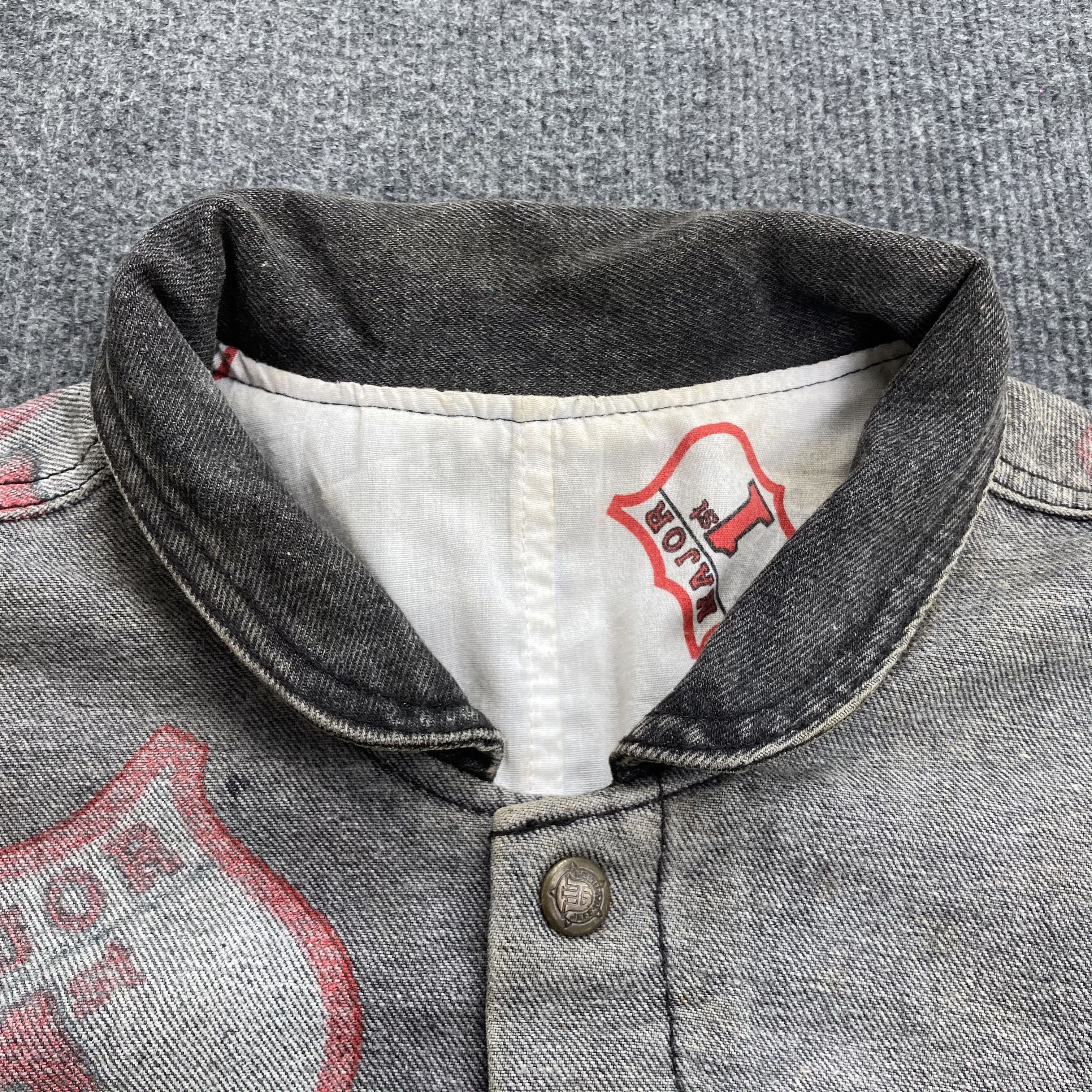 Designer × Jeff Hamilton × Vintage Vtg Major Jeff Hamilton 90s 80s Jeans Jacket Size US M / EU 48-50 / 2 - 2 Thumbnail
