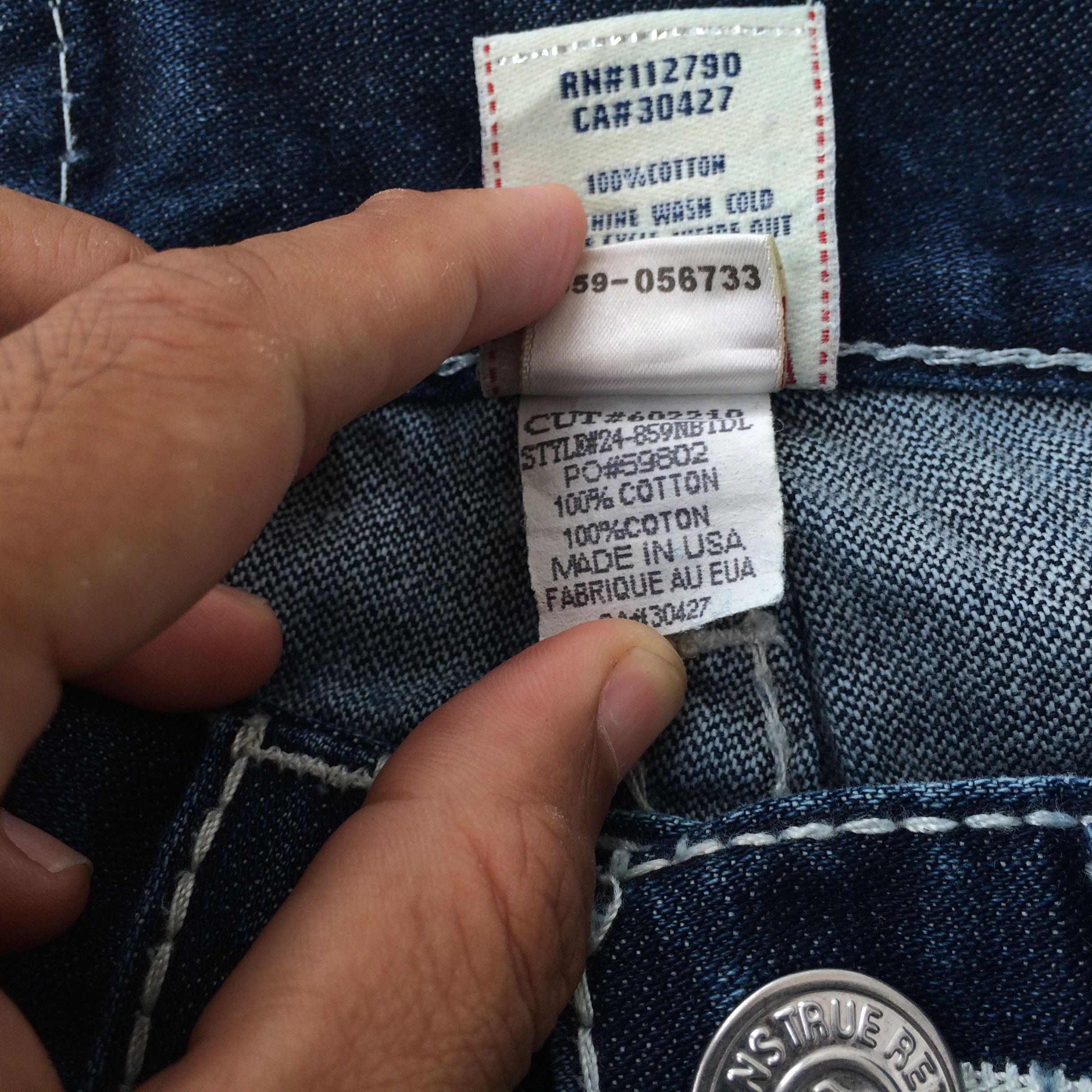 True Religion × Vintage Vtg True Religion Rickey Big T Ripped Jeans Size US 30 / EU 46 - 6 Thumbnail