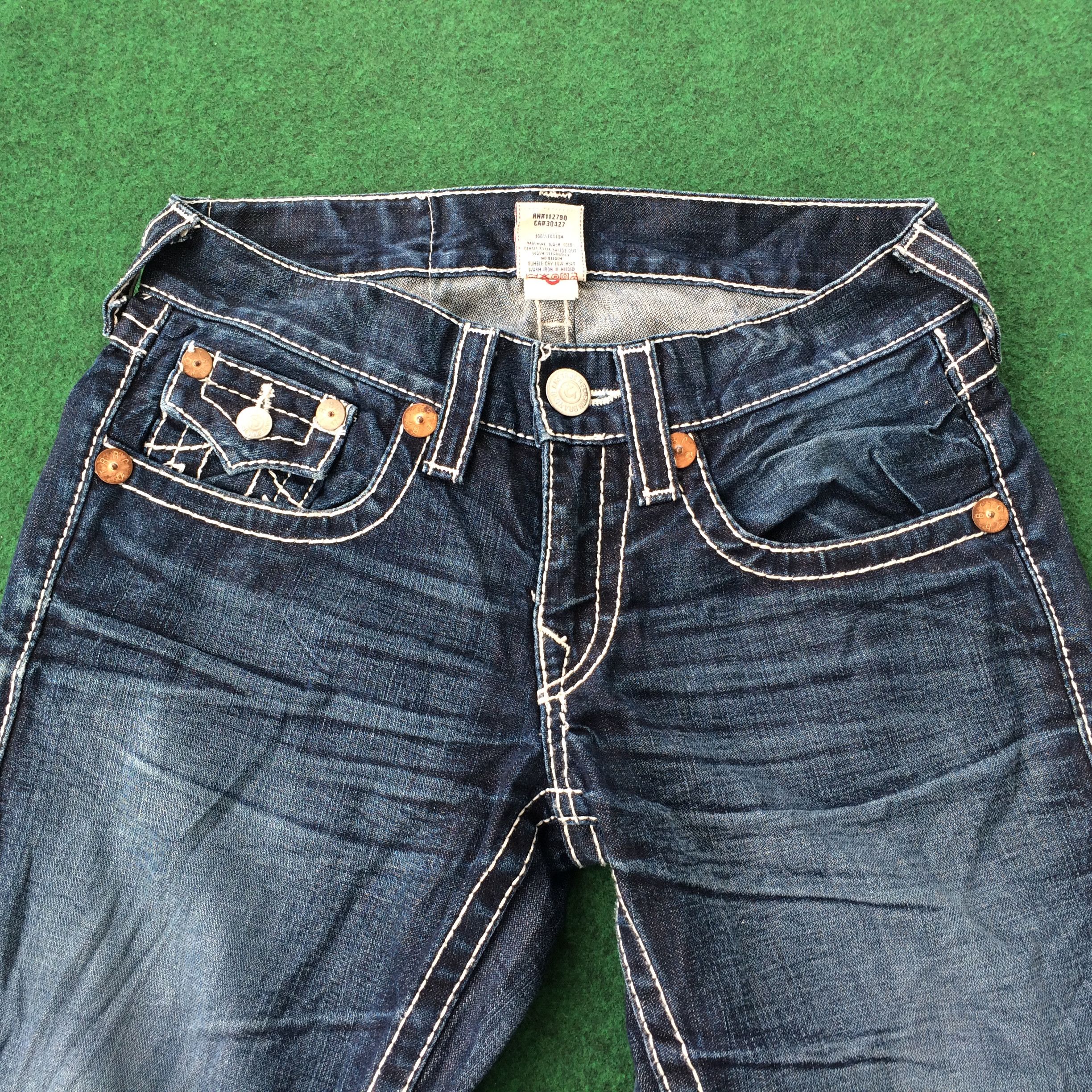 True Religion × Vintage Vtg True Religion Rickey Big T Ripped Jeans Size US 30 / EU 46 - 3 Thumbnail
