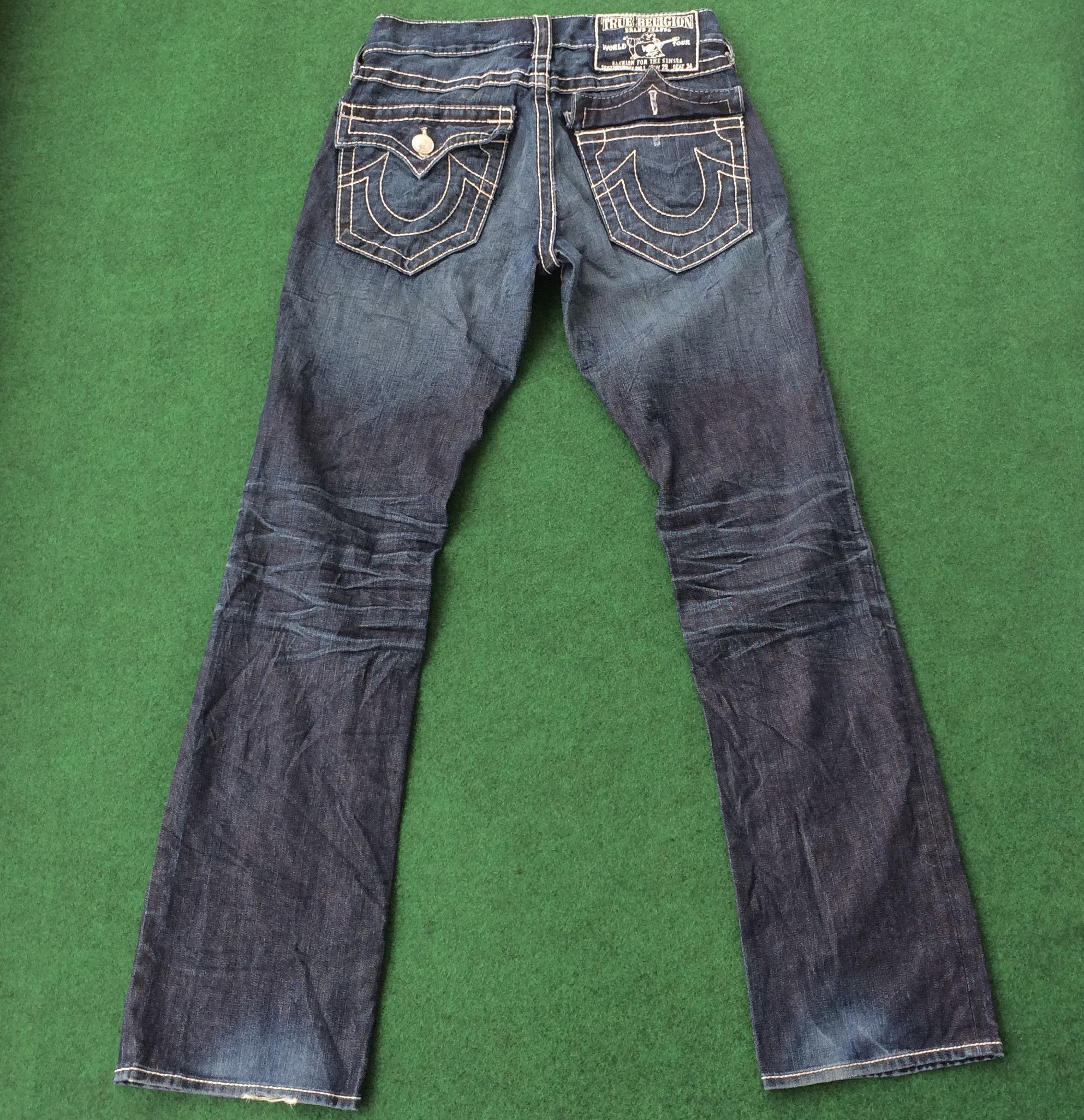 True Religion × Vintage Vtg True Religion Rickey Big T Ripped Jeans Size US 30 / EU 46 - 9 Thumbnail
