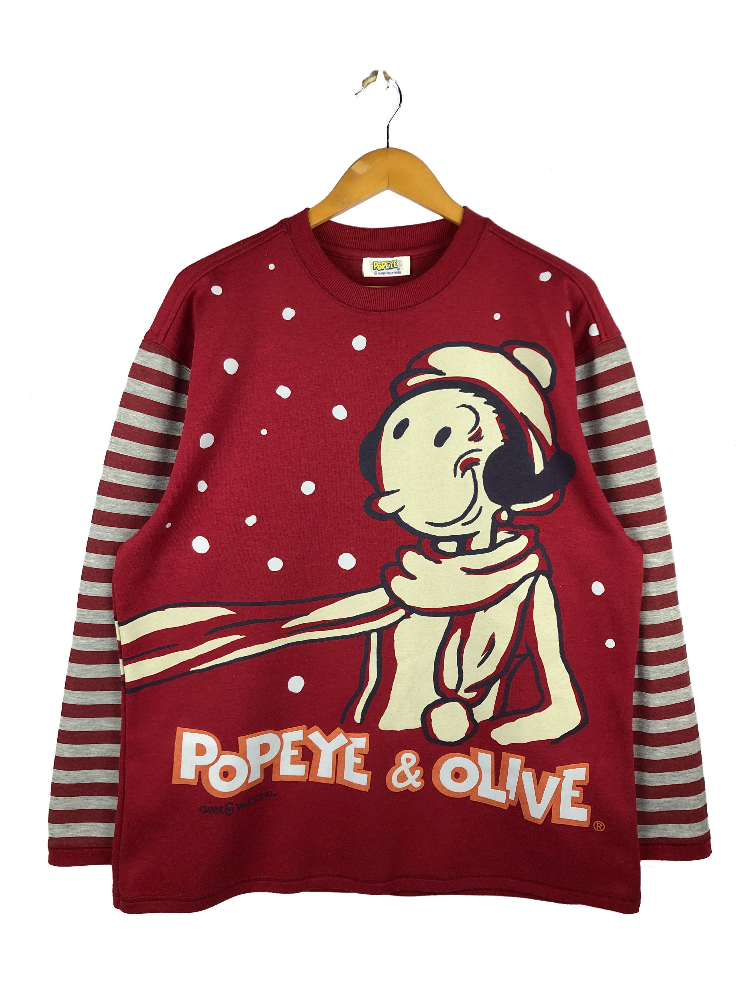 Cartoon Network Vintage Popeye & Olive Valentino Sweatshirt Size US L / EU 52-54 / 3 - 1 Thumbnail
