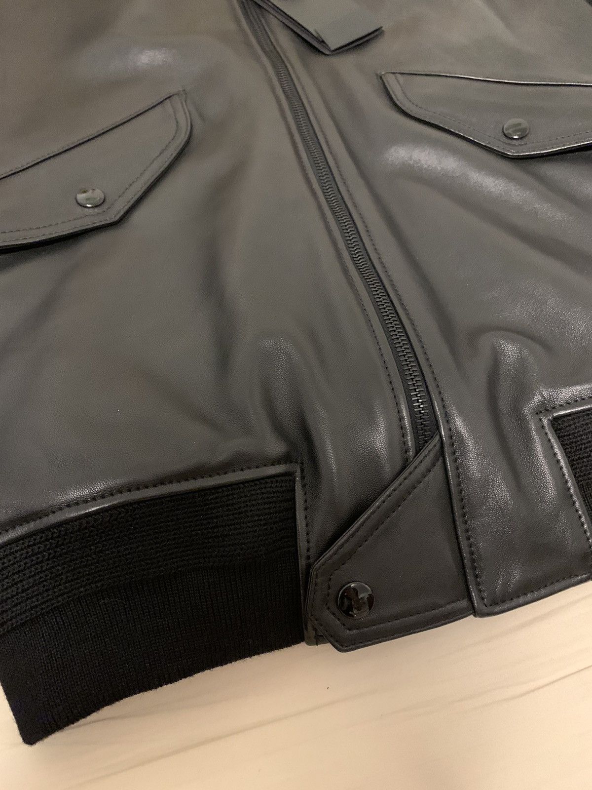 Saint Laurent Paris 🔥Brand New🔥Leopard Lined Leather Bomber Jacket Size US S / EU 44-46 / 1 - 12 Thumbnail