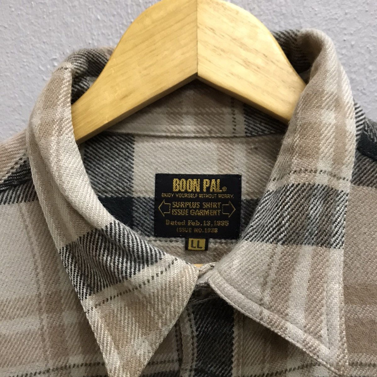 Flannel Vintage 90s Boon Pal surplus issue garment flannel shirts Size US L / EU 52-54 / 3 - 5 Thumbnail