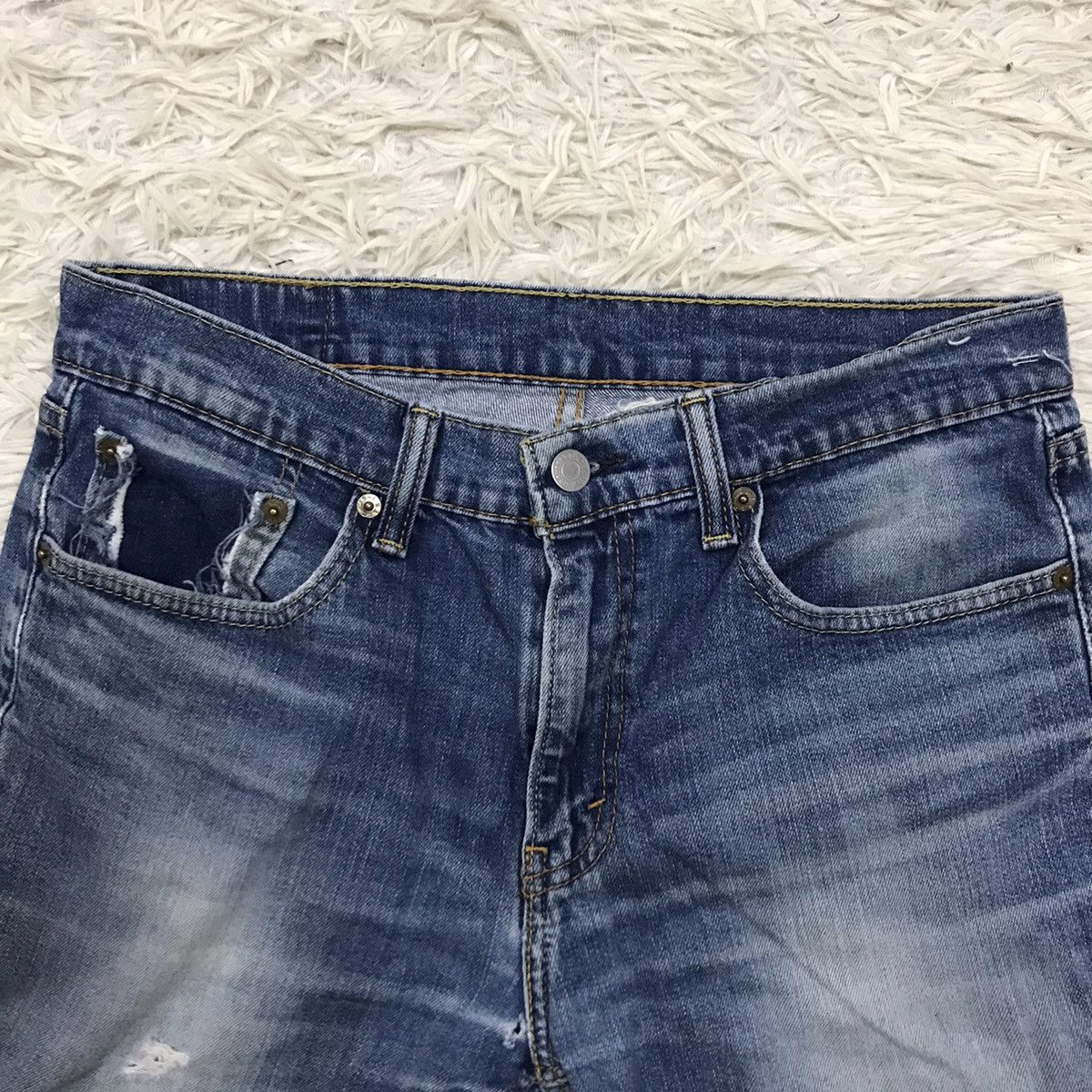 Levi's Levis 511 Denim Stamp Button 4986 Jeans Custom Short Pants Size US 31 - 3 Thumbnail