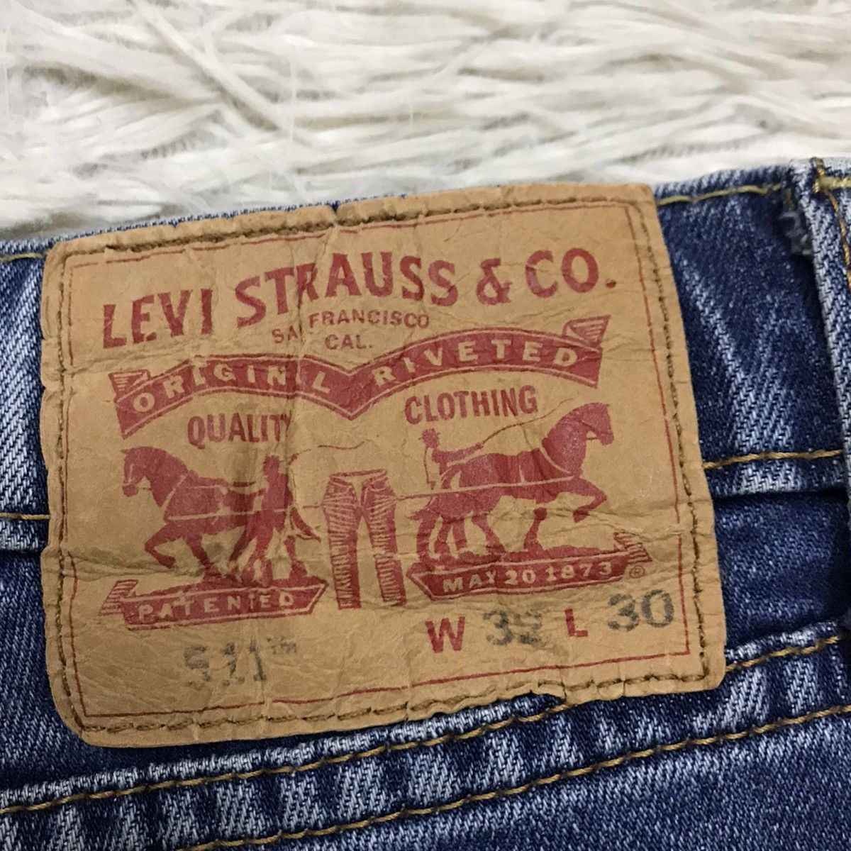 Levi's Levis 511 Denim Stamp Button 4986 Jeans Custom Short Pants Size US 31 - 8 Thumbnail